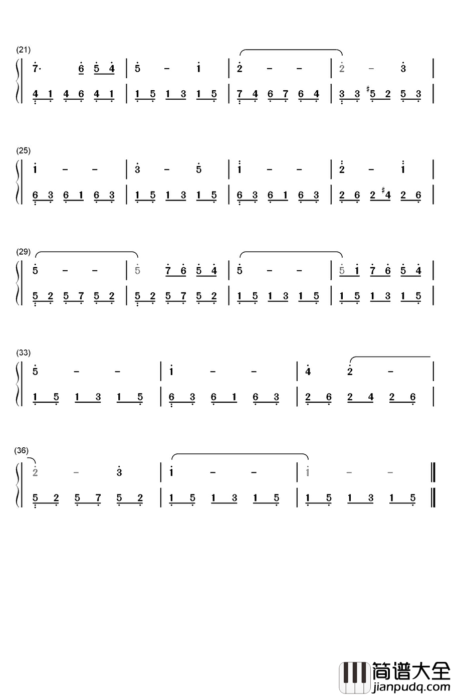 月亮河钢琴简谱_数字双手_奥黛丽•赫本
