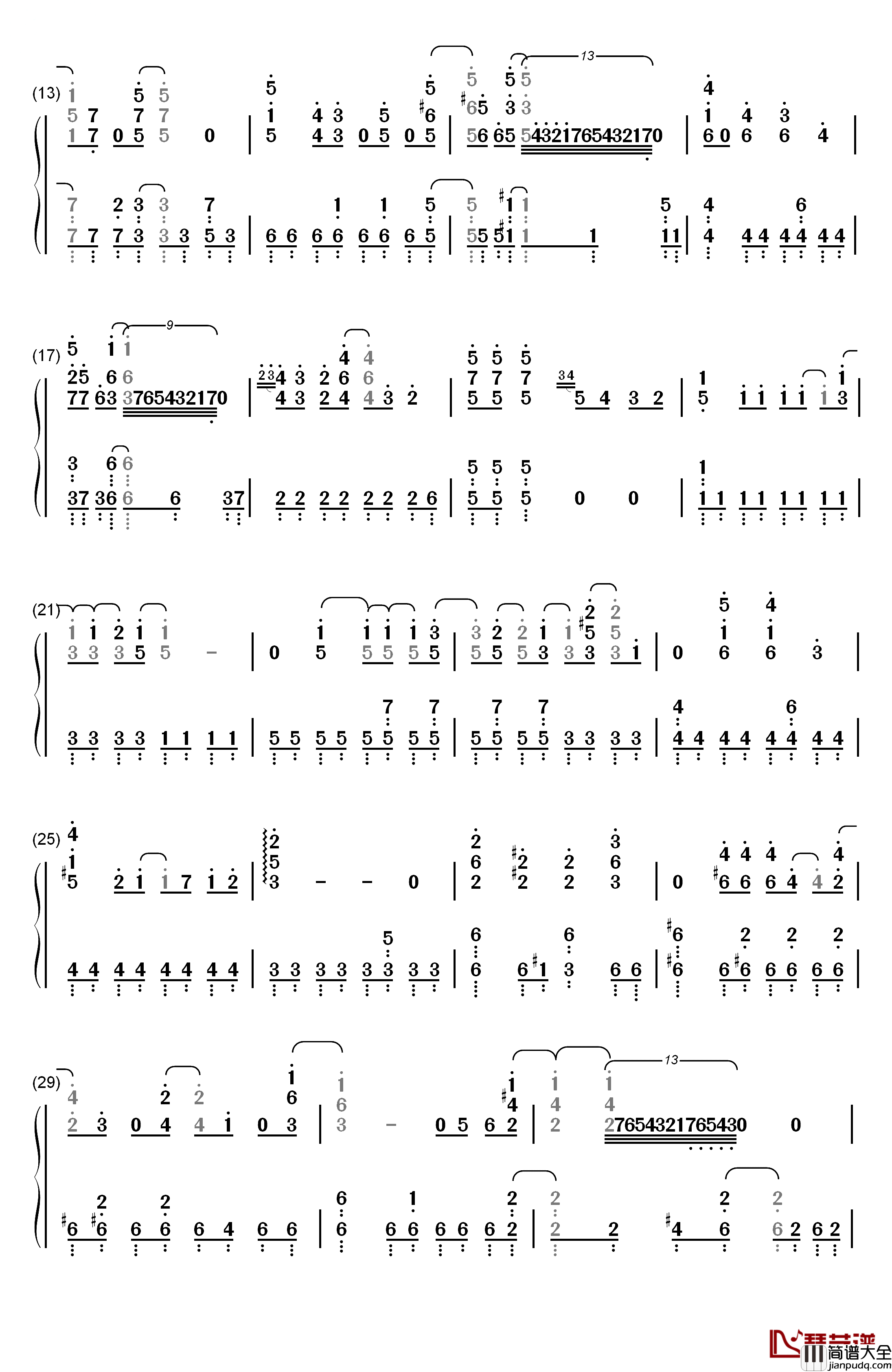Step_by_Step_Up钢琴简谱_数字双手_Fourfolium