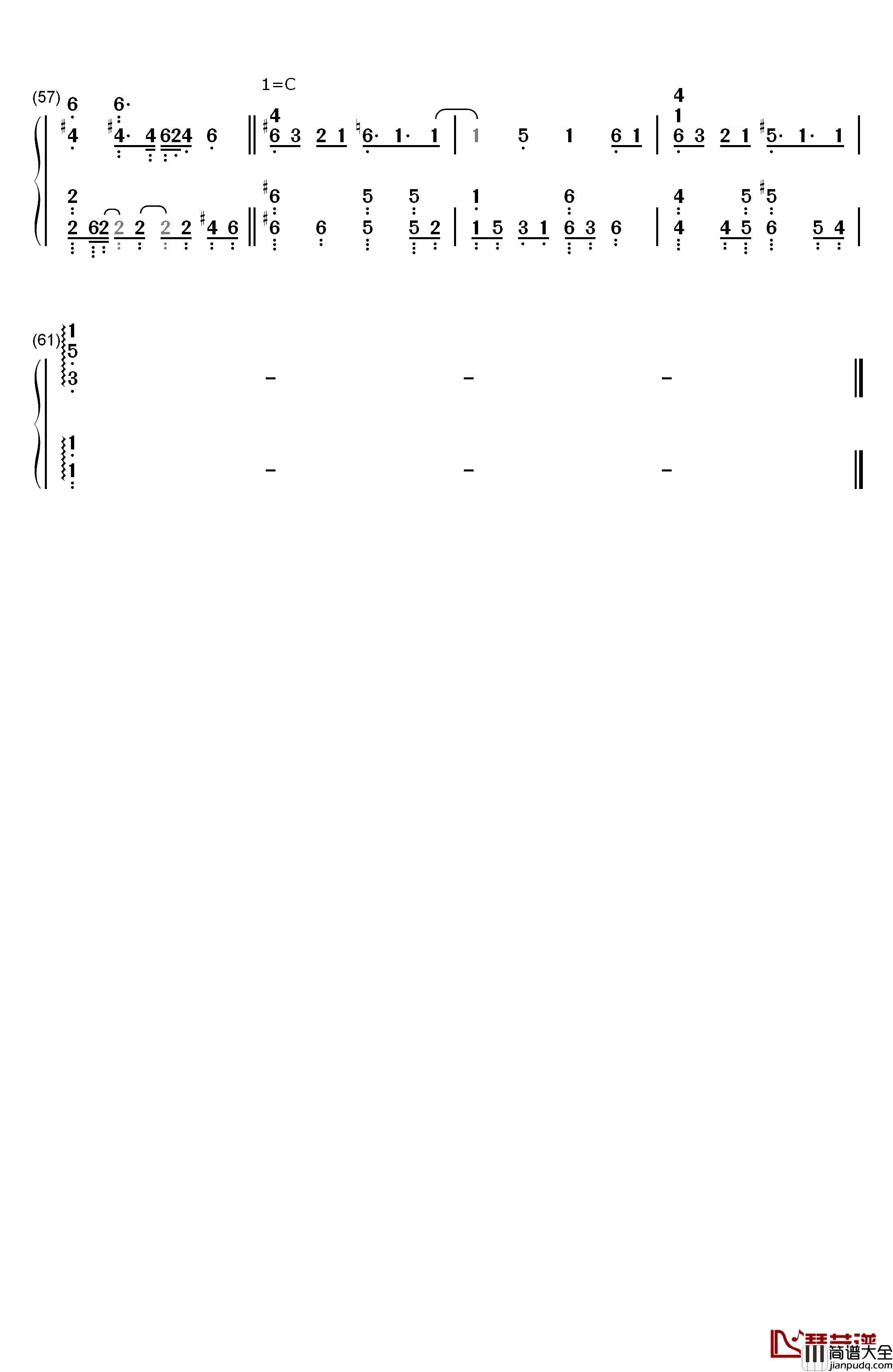 Just_Wanna_Be_With_You钢琴简谱_数字双手_歌舞青春3