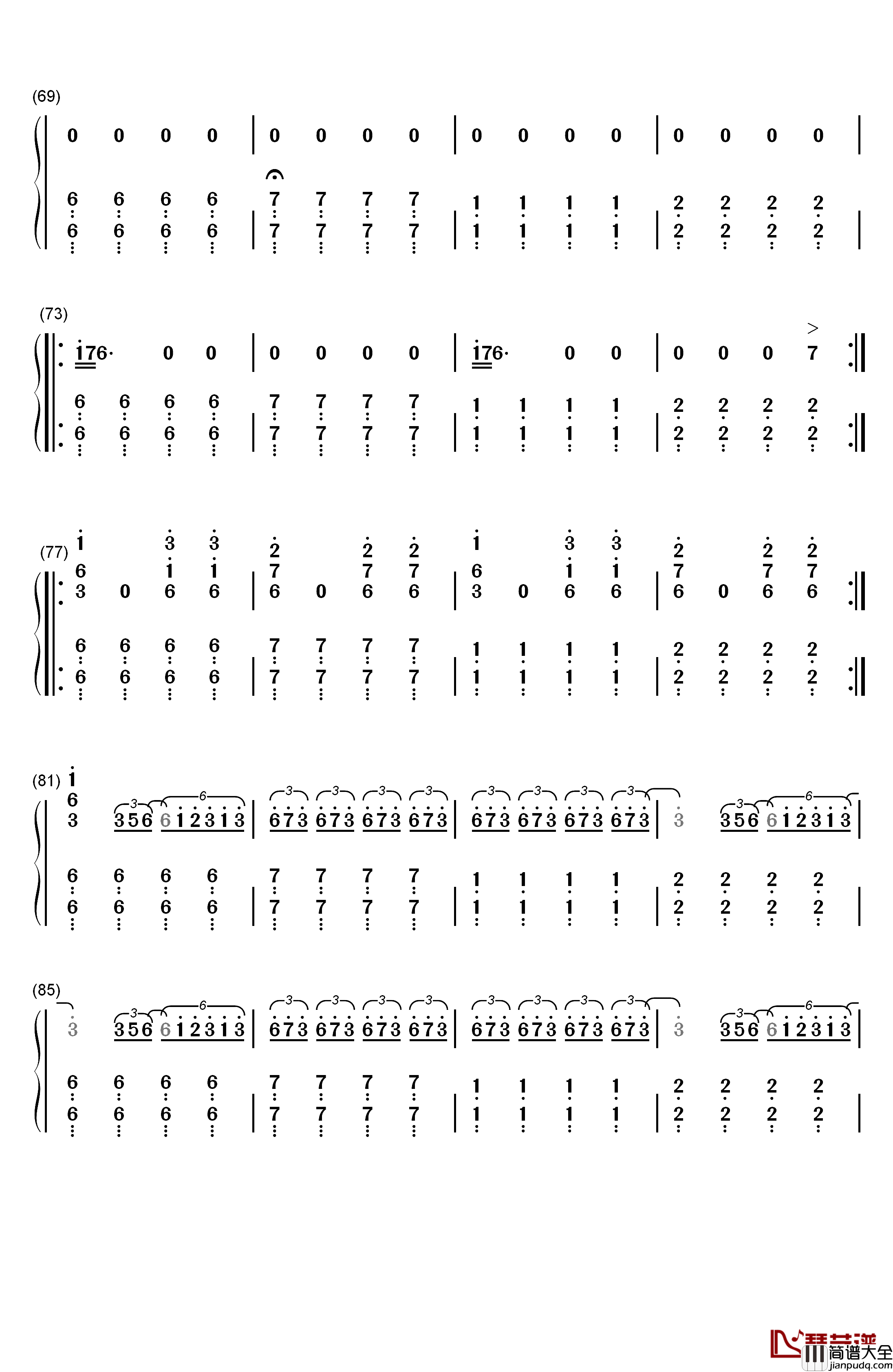 Clubbed_to_Death钢琴简谱_数字双手_Rob_Dougan