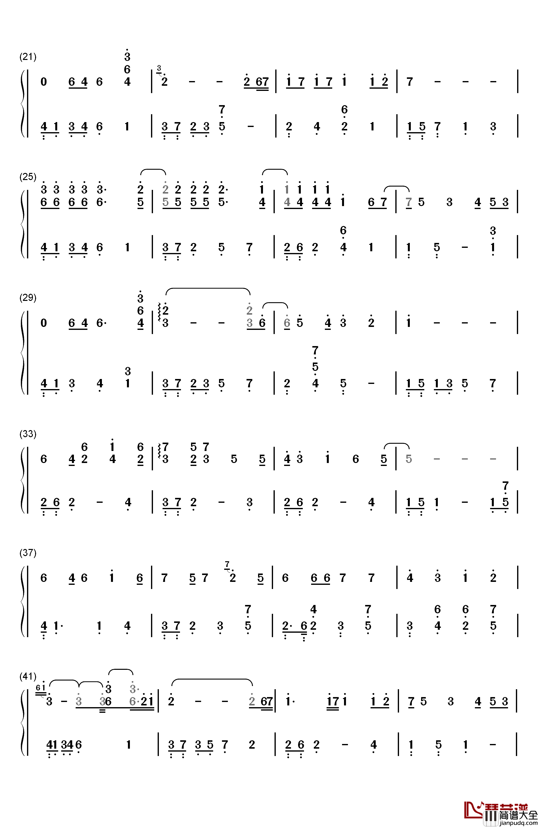 Loving_You钢琴简谱_数字双手_Minnie_Riperton__蜜妮莱普顿