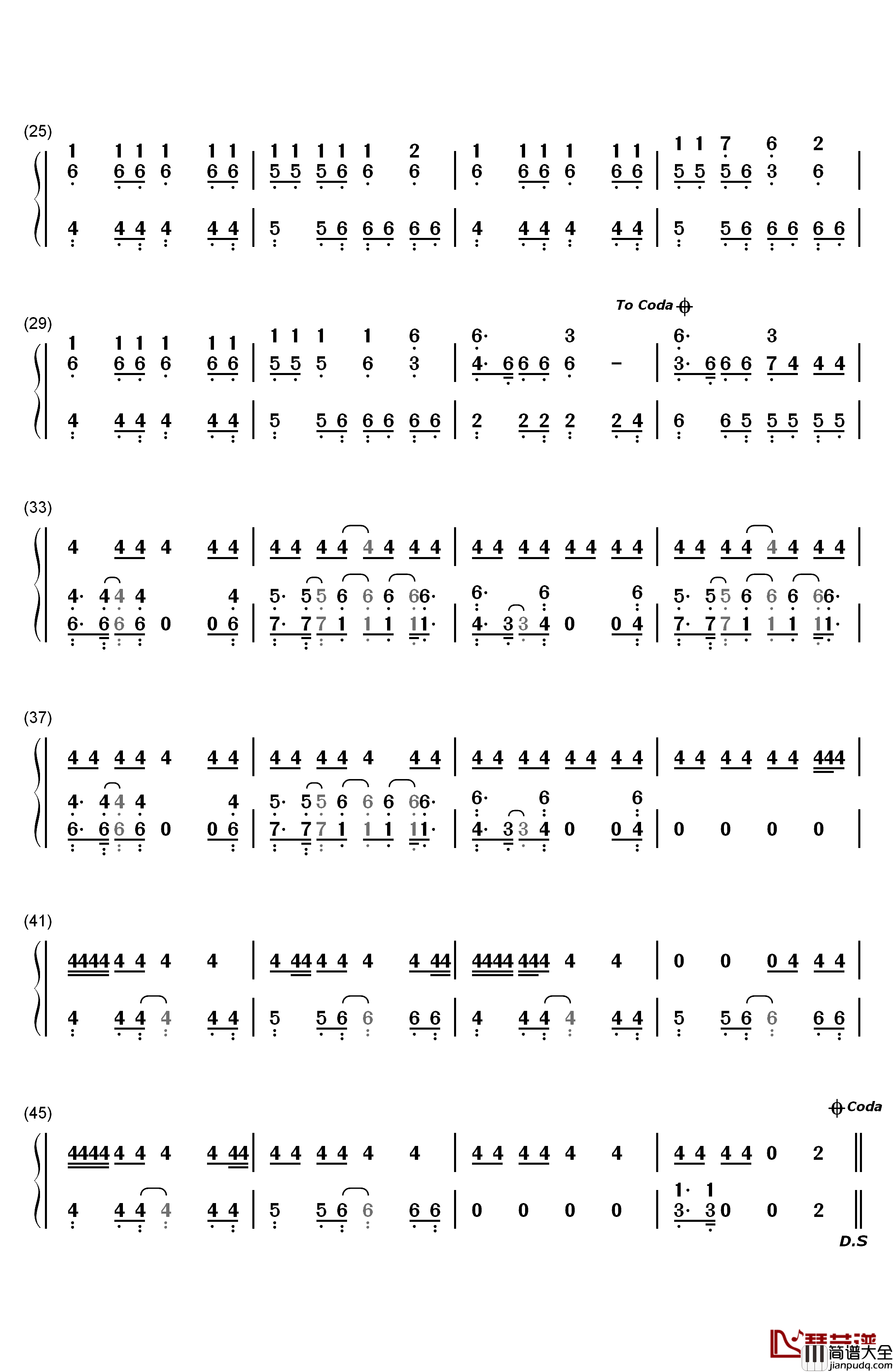 Tik_Tok钢琴简谱_数字双手_Kesha