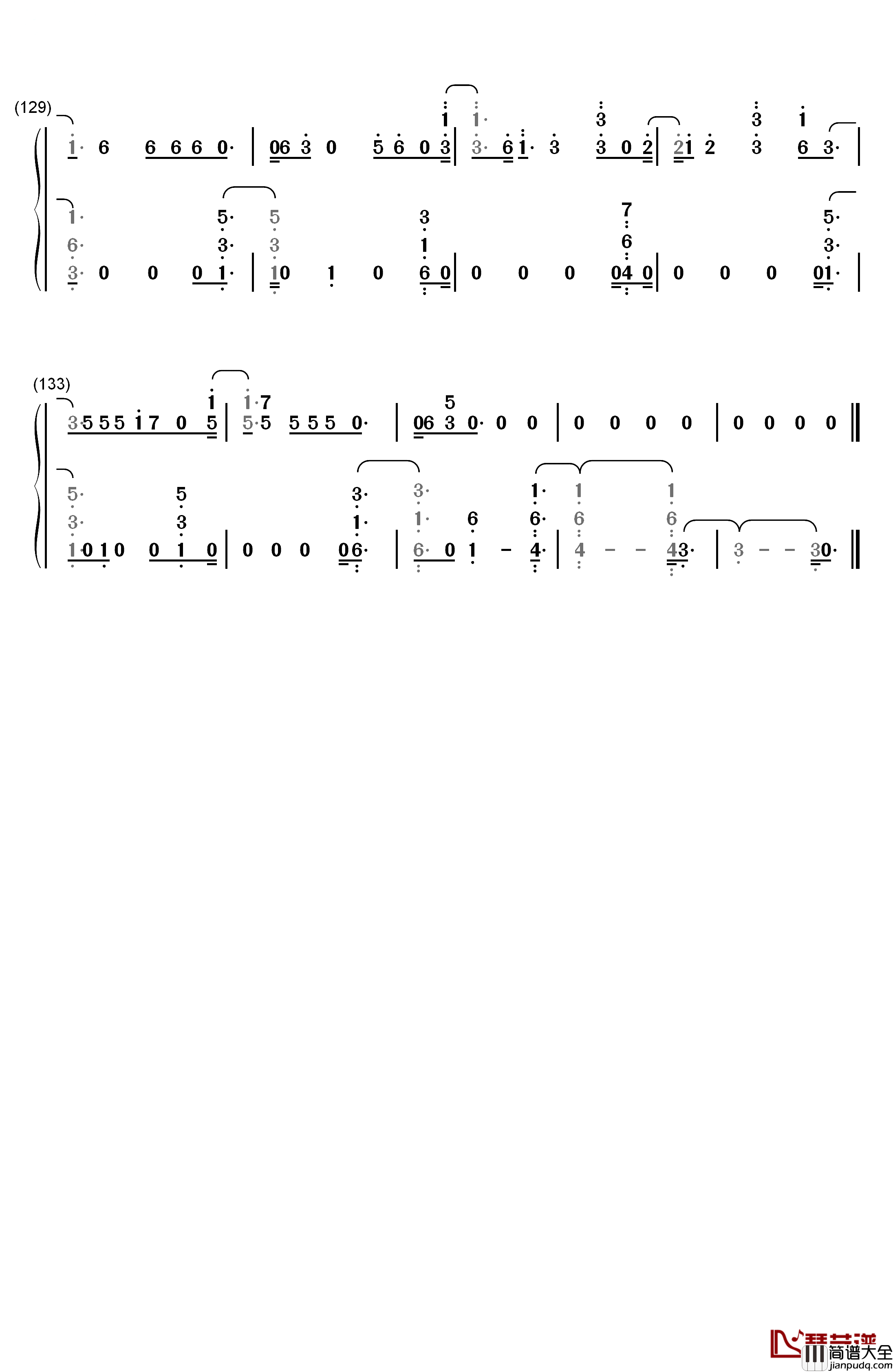 Welcome_to_My_Life钢琴简谱_数字双手_Chris_Brown