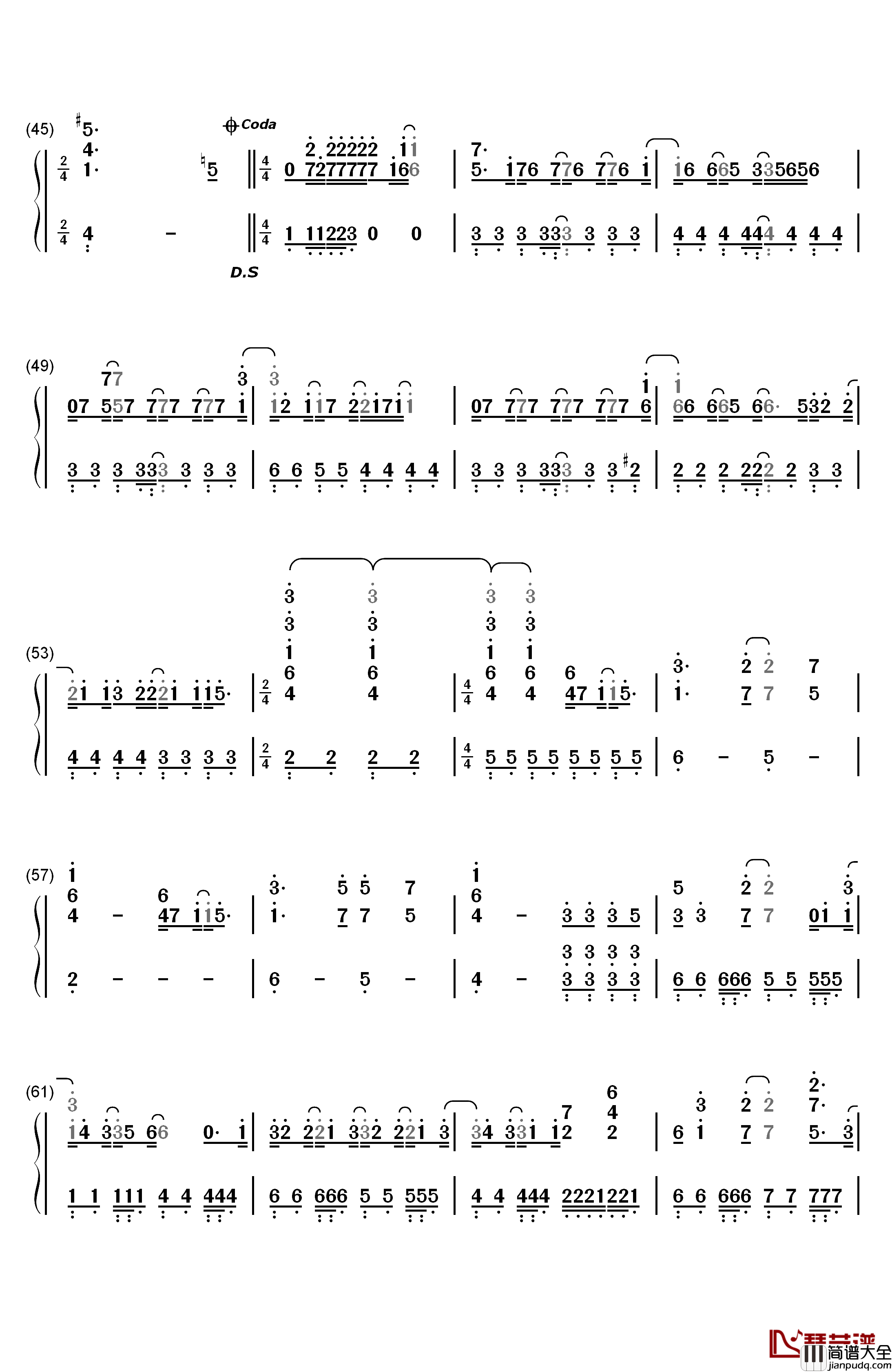 Everything_You're_Not钢琴简谱_数字双手_Demi_Lovato