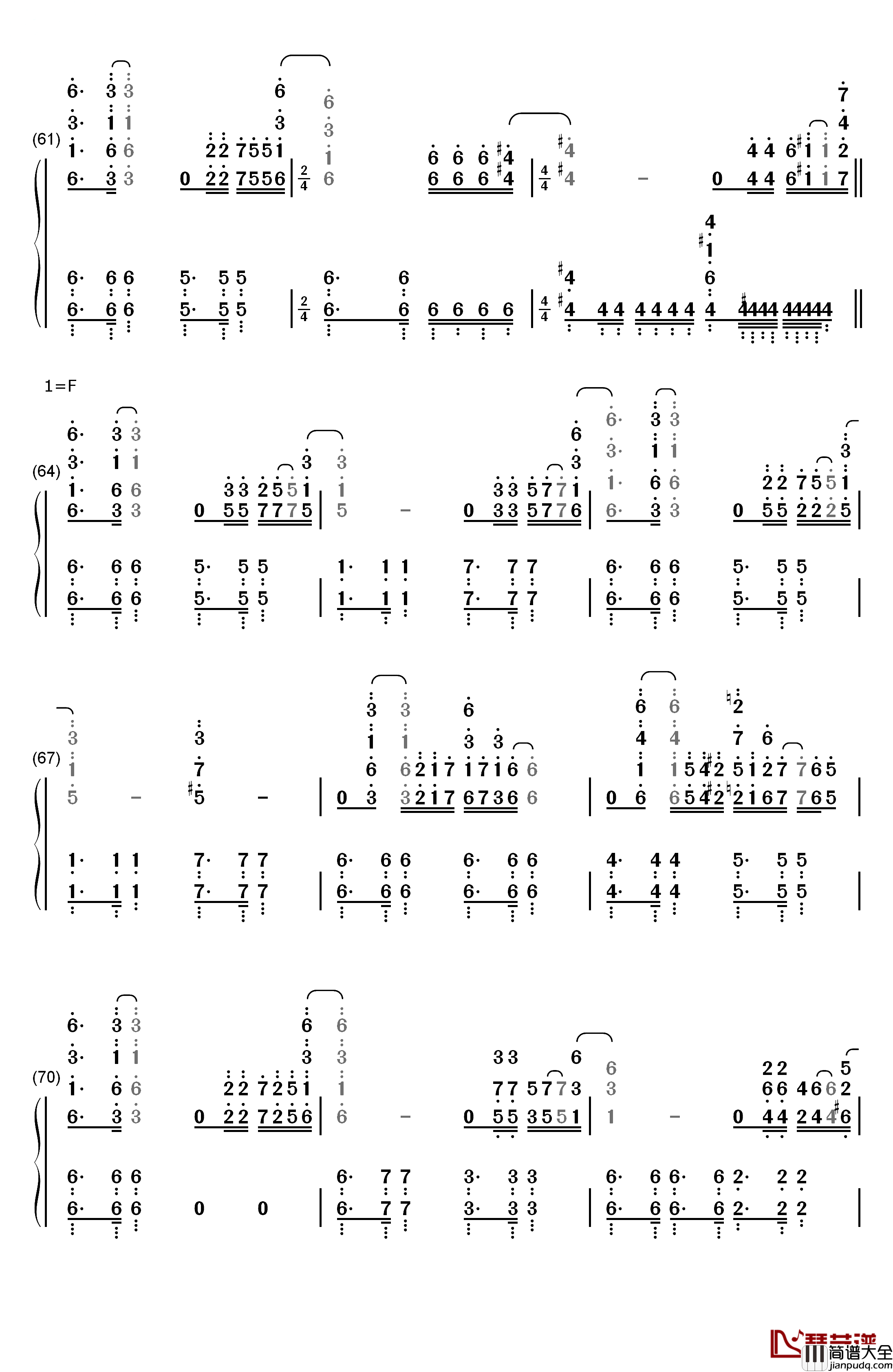 Hawaii_Five钢琴简谱_数字双手_Brian_Tyler