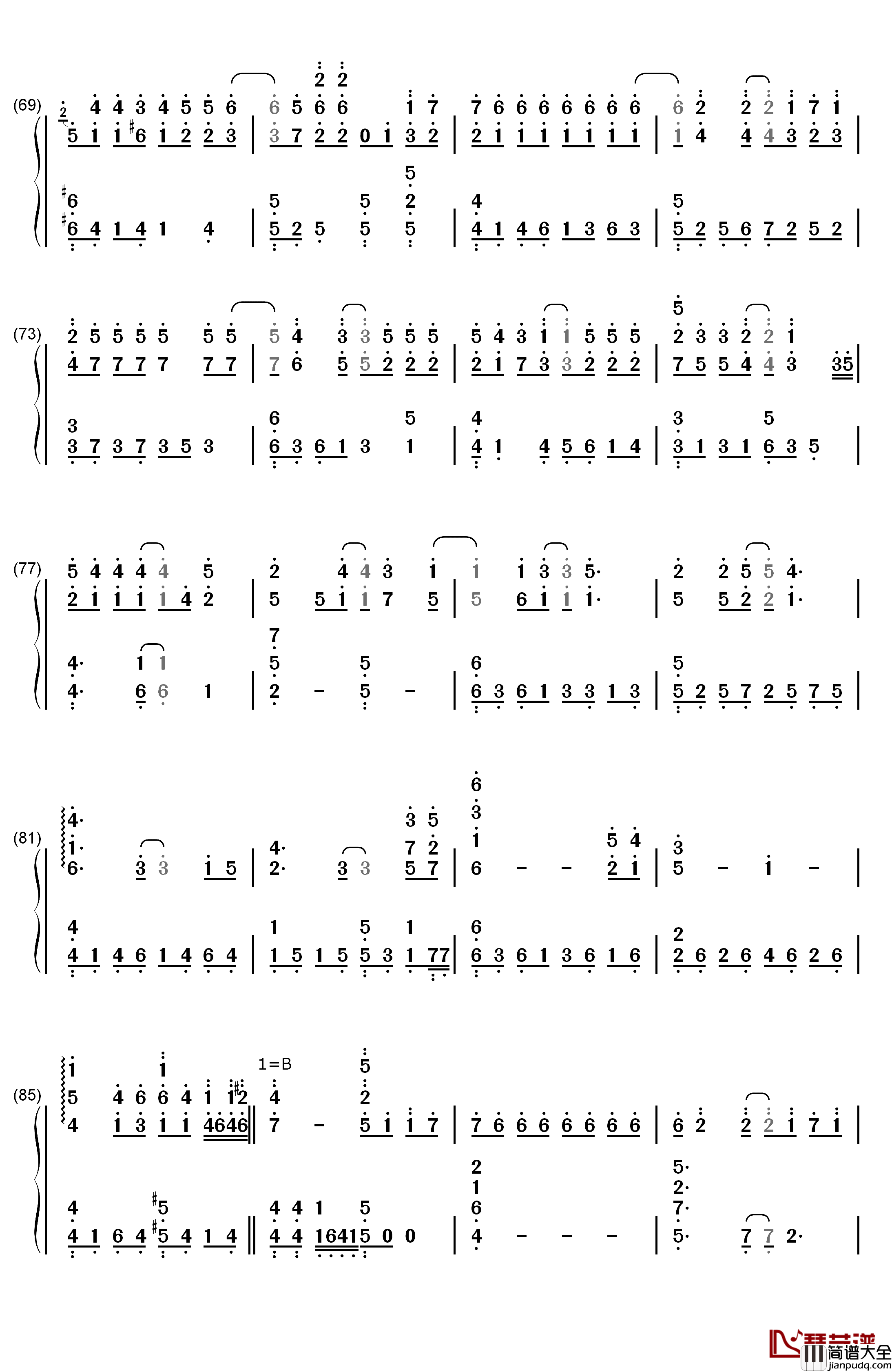 爱情怎么喊停钢琴简谱_数字双手_曾沛慈
