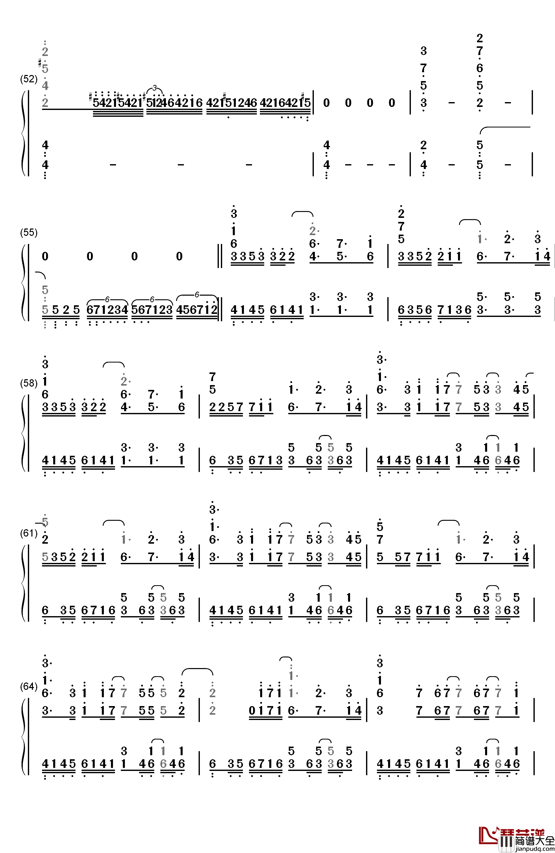 Stay_Alive钢琴简谱_数字双手_爱蜜莉雅(CV:高桥李依)