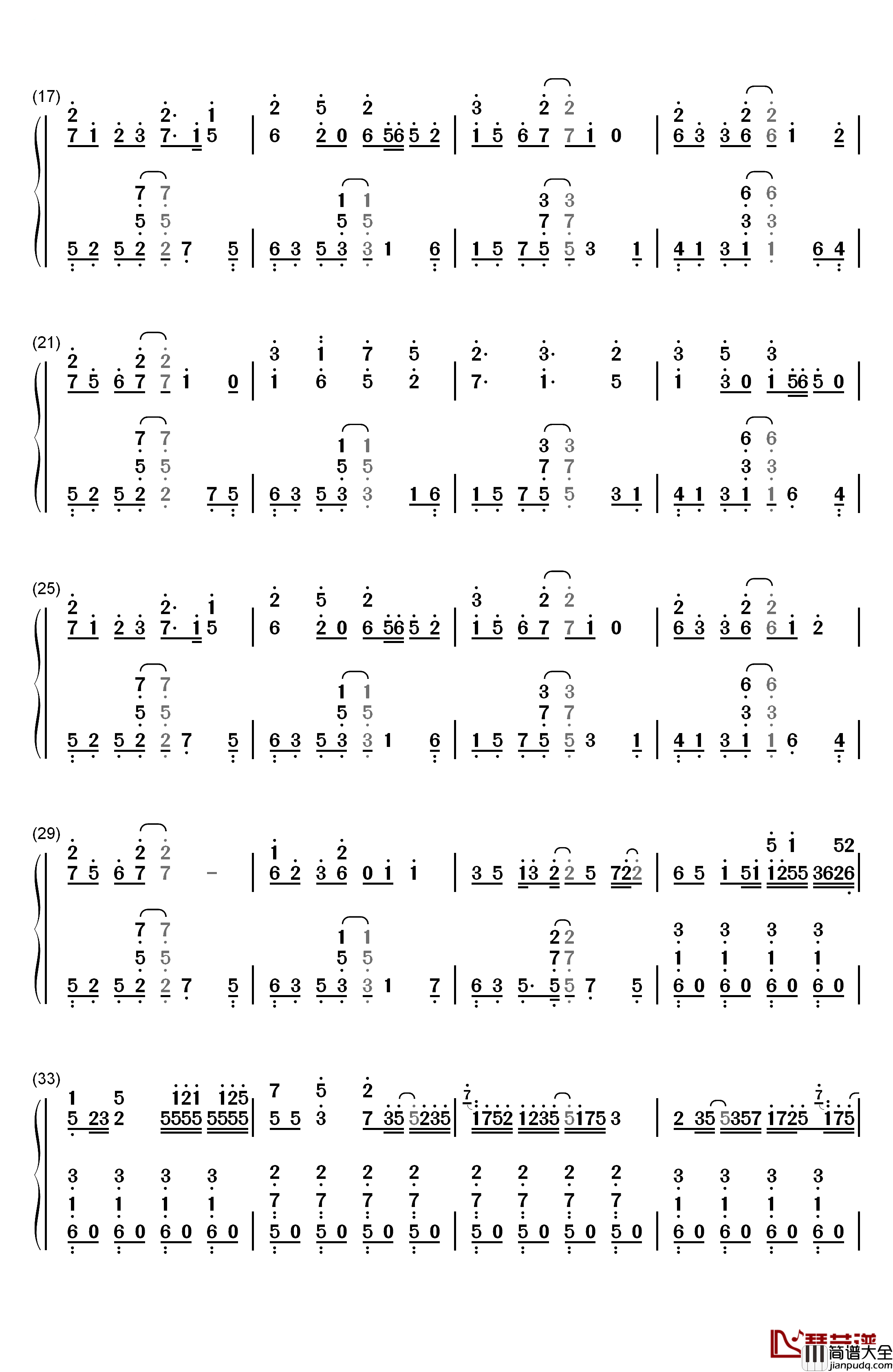 Room钢琴简谱_数字双手_初音ミク