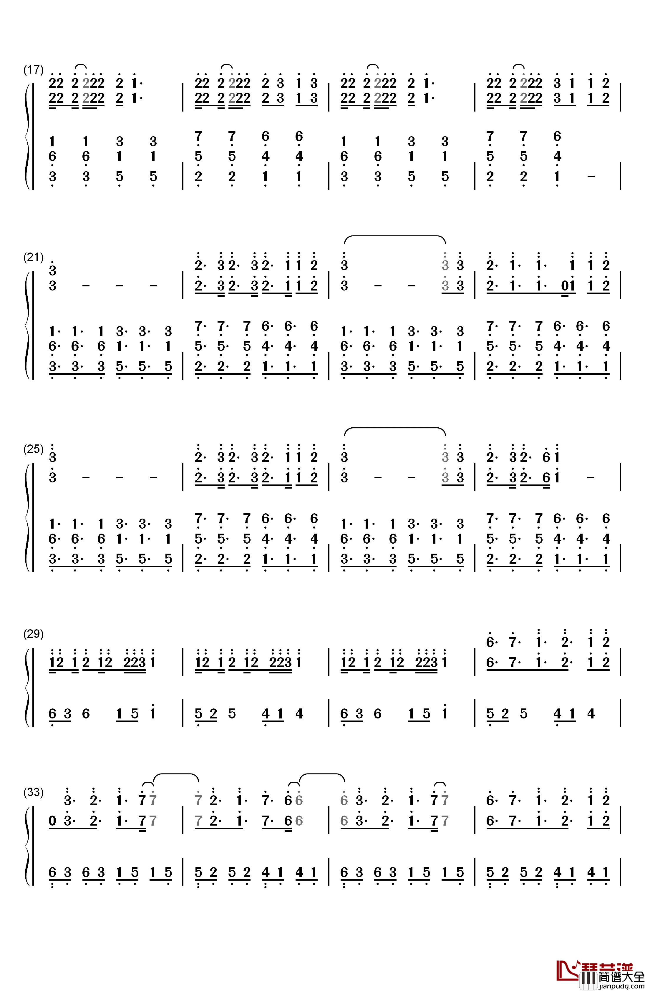 Can't_Live_Without钢琴简谱_数字双手_Hollyn