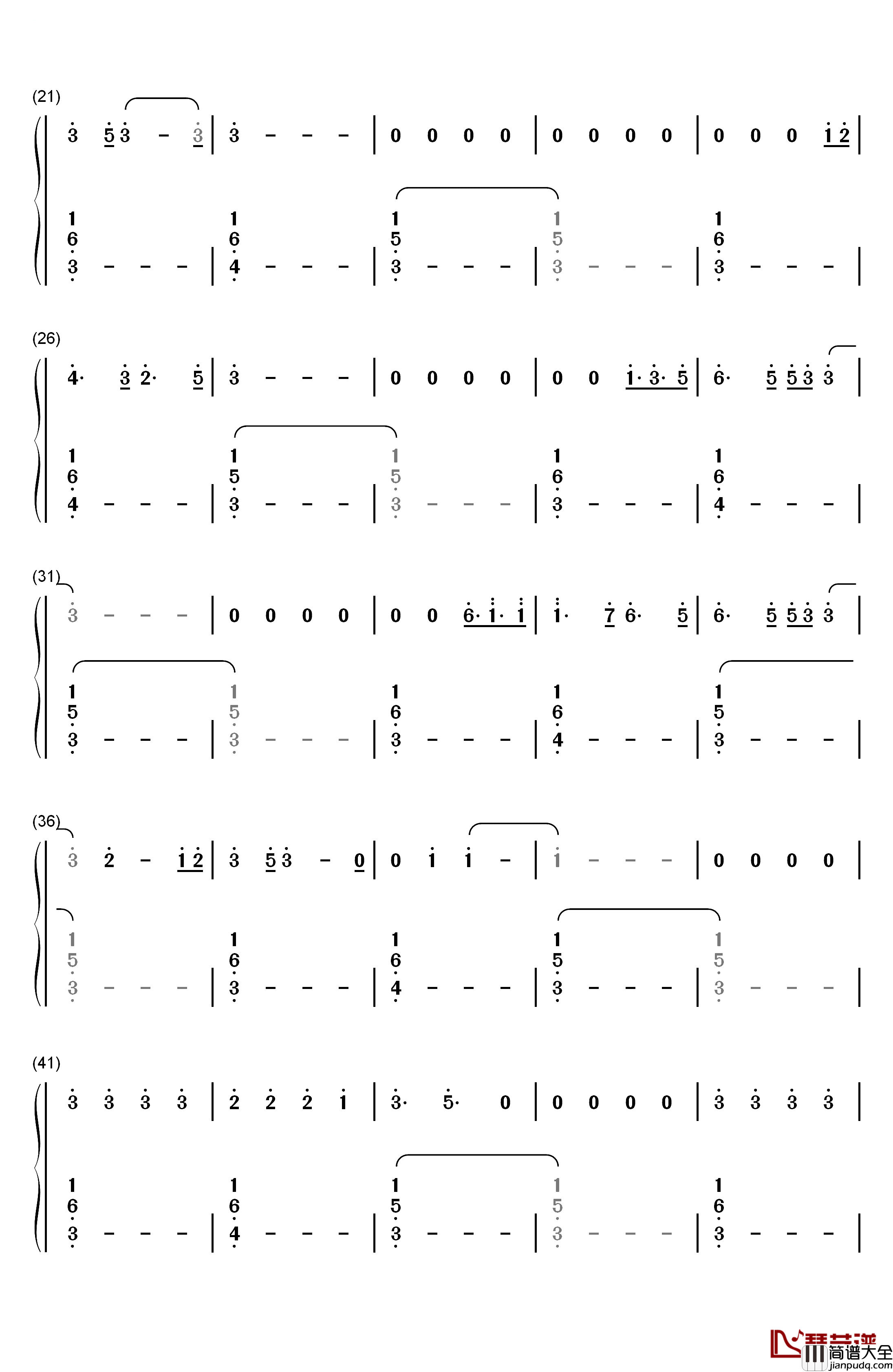 Happier钢琴简谱_数字双手_Ed_Sheeran