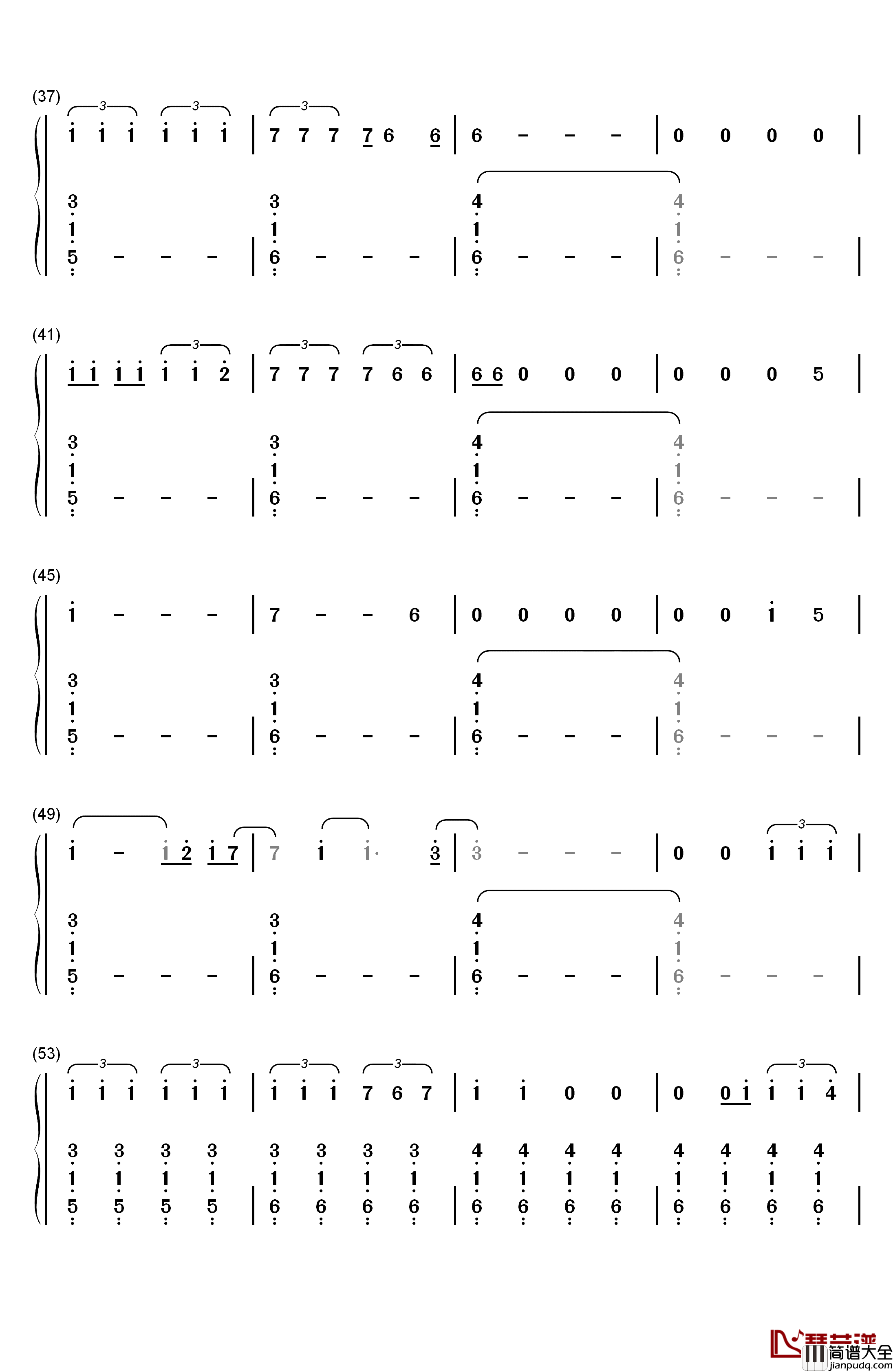 Adore钢琴简谱_数字双手_Amy_Shark