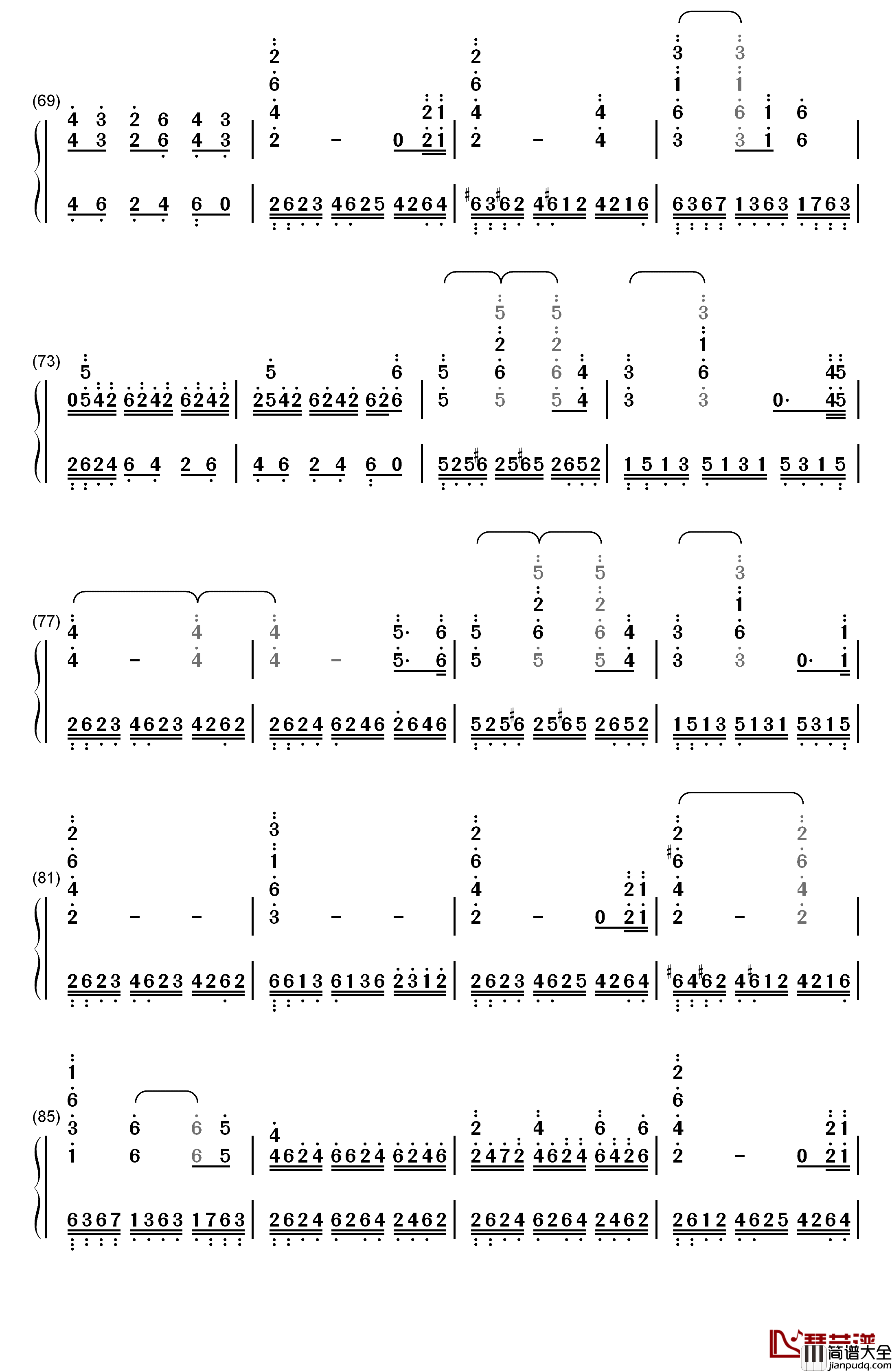 Beyond_Rangoon_Waters_of_Irrawaddy钢琴简谱_数字双手_马克西姆
