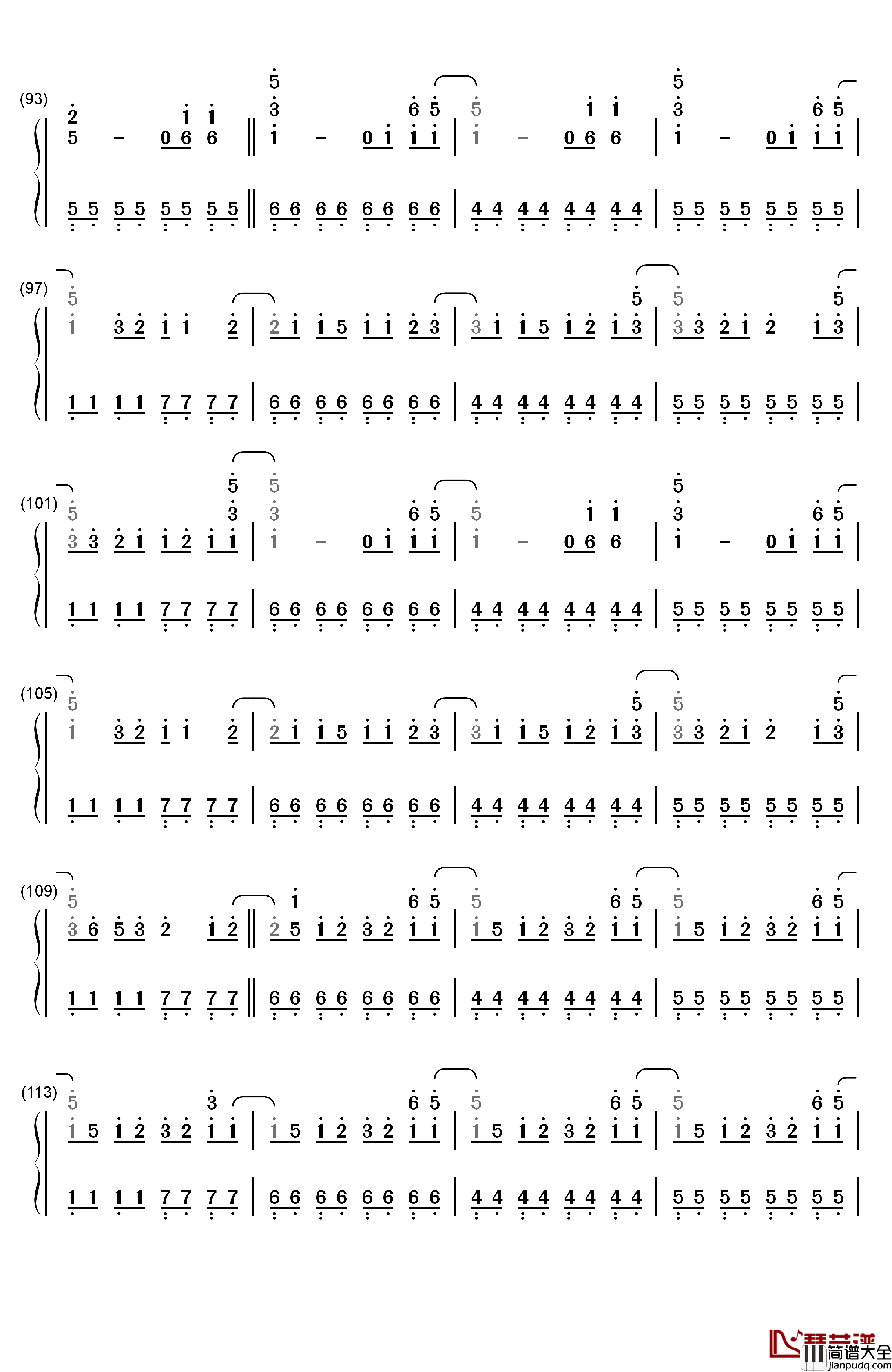 明日夜空的巡逻班钢琴简谱_数字双手_IA