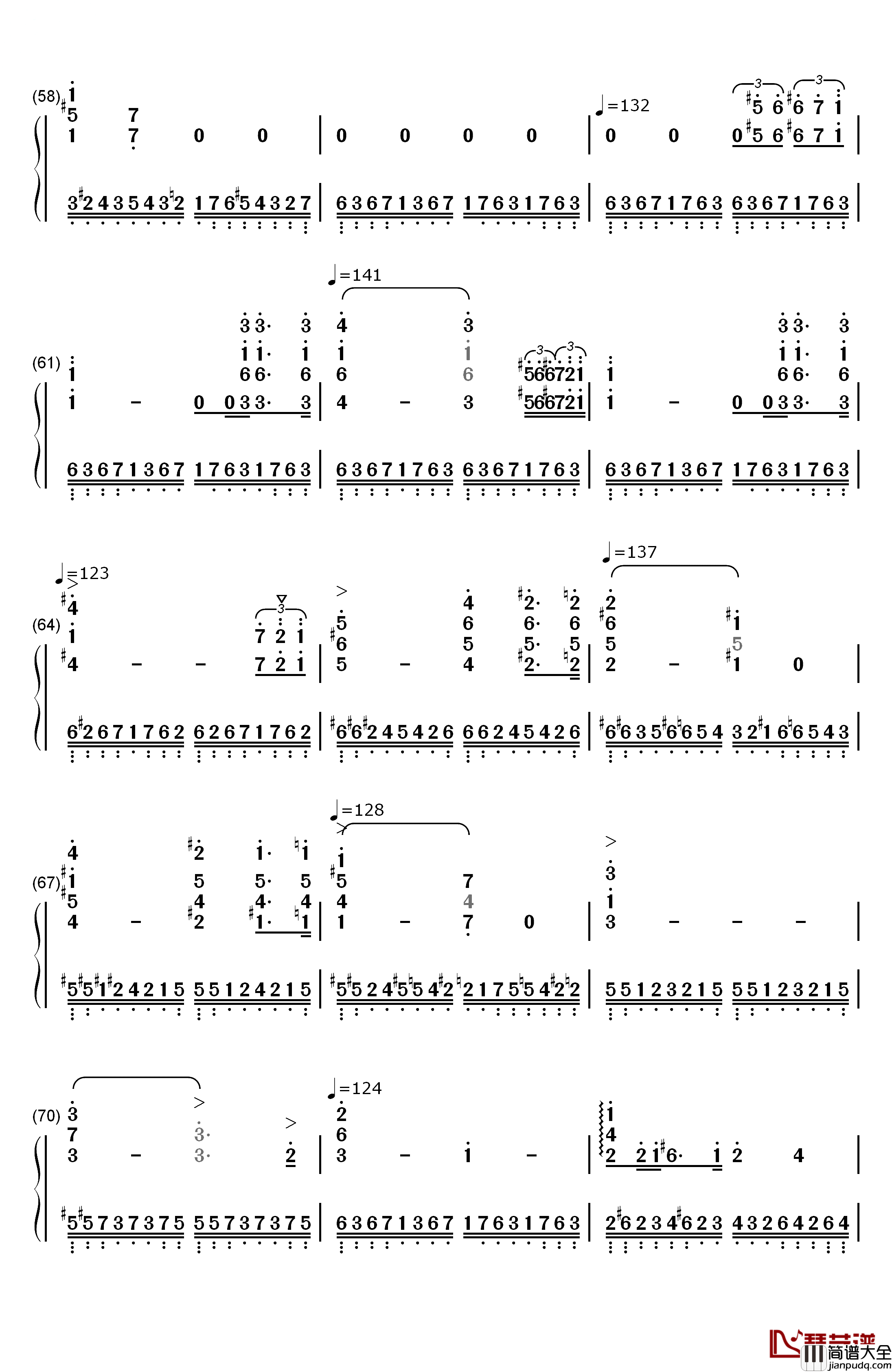 革命练习曲钢琴简谱_数字双手_肖邦