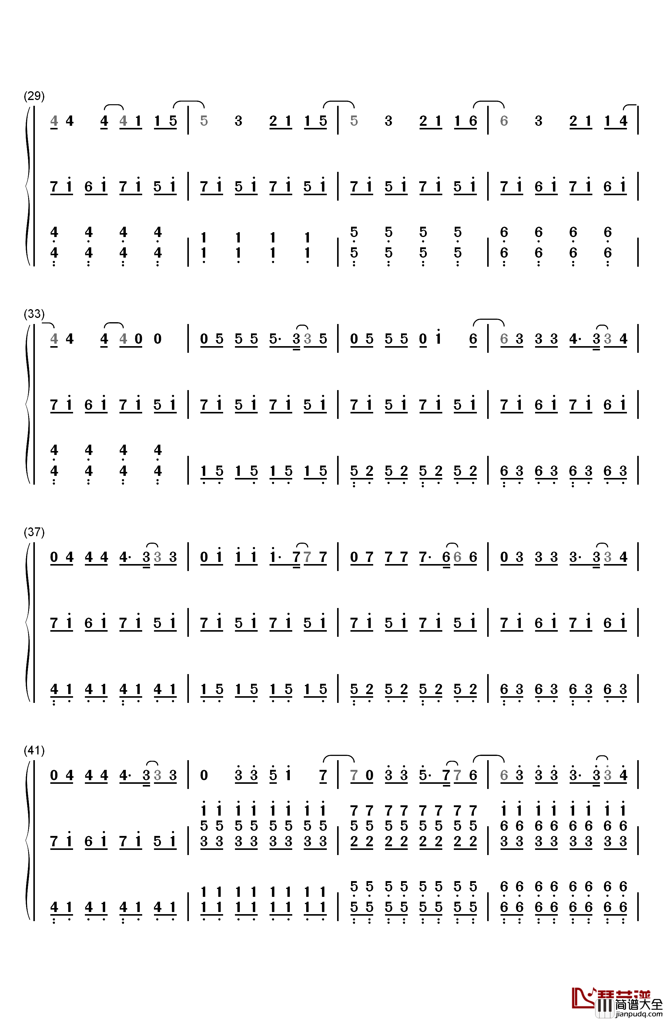 Demons_弹唱版钢琴简谱_数字双手_Imagine_Dragons