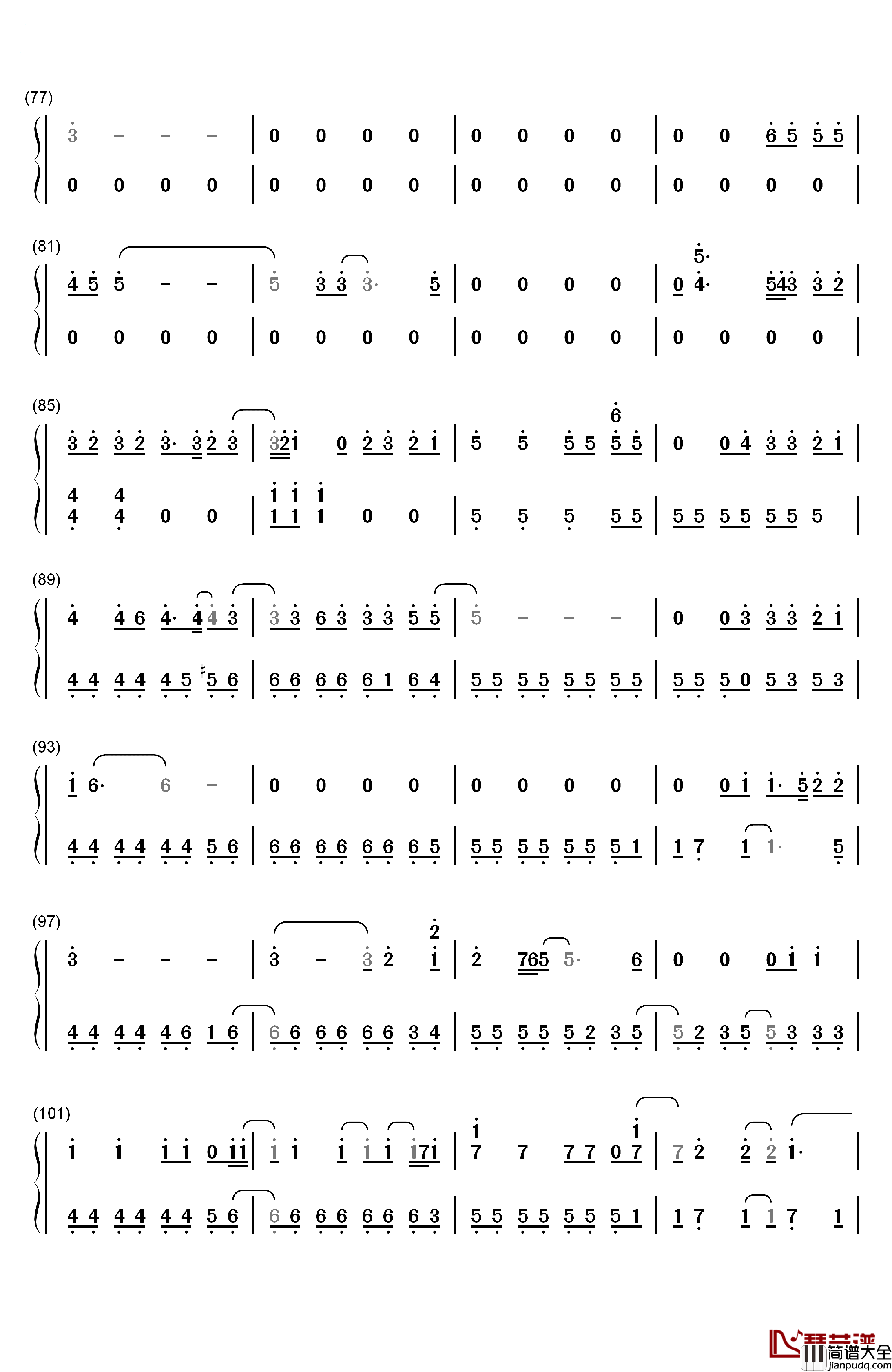 Red钢琴简谱_数字双手_Taylor_Swift