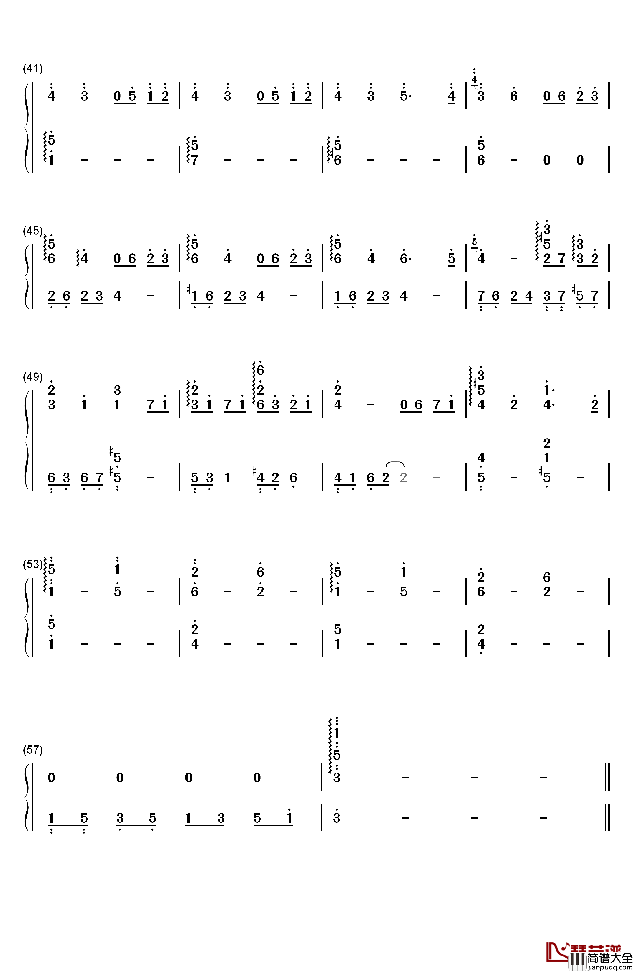朝ごはんの歌钢琴简谱_数字双手_手嶌葵
