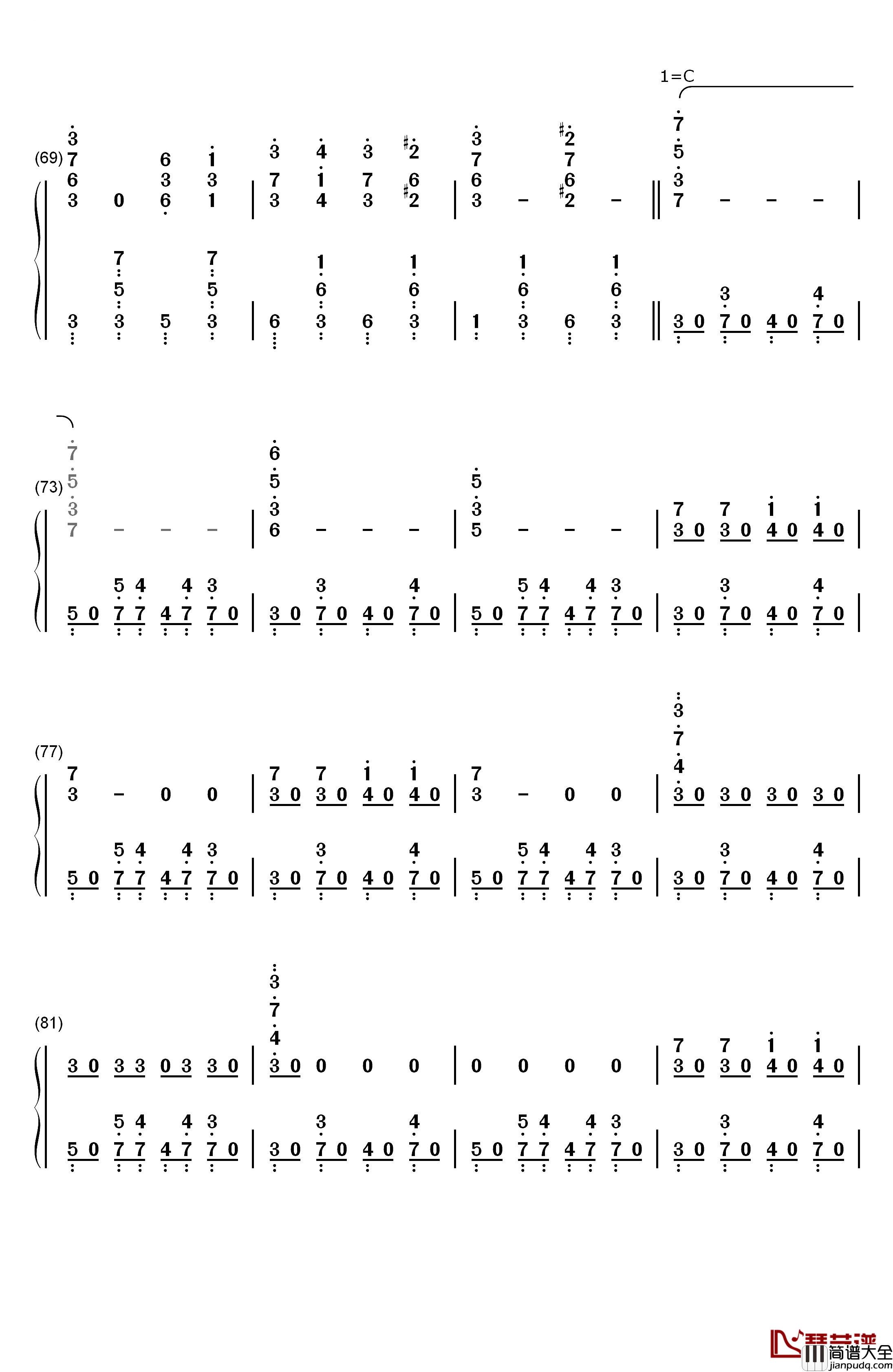 Jingo_Jungle钢琴简谱_数字双手_MYTH_&_ROID