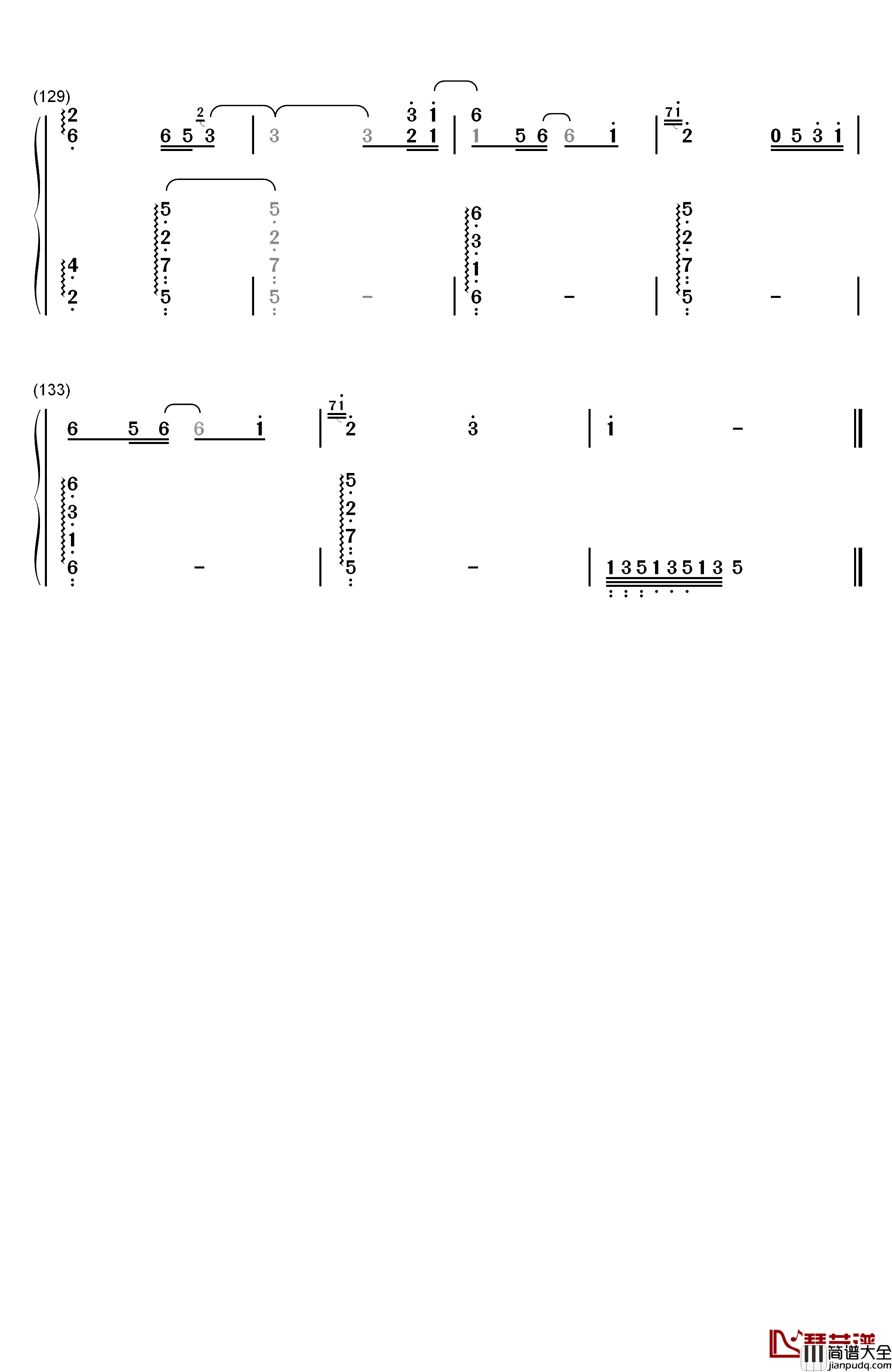 还剩下什么钢琴简谱_数字双手_羽泉_苏慧伦