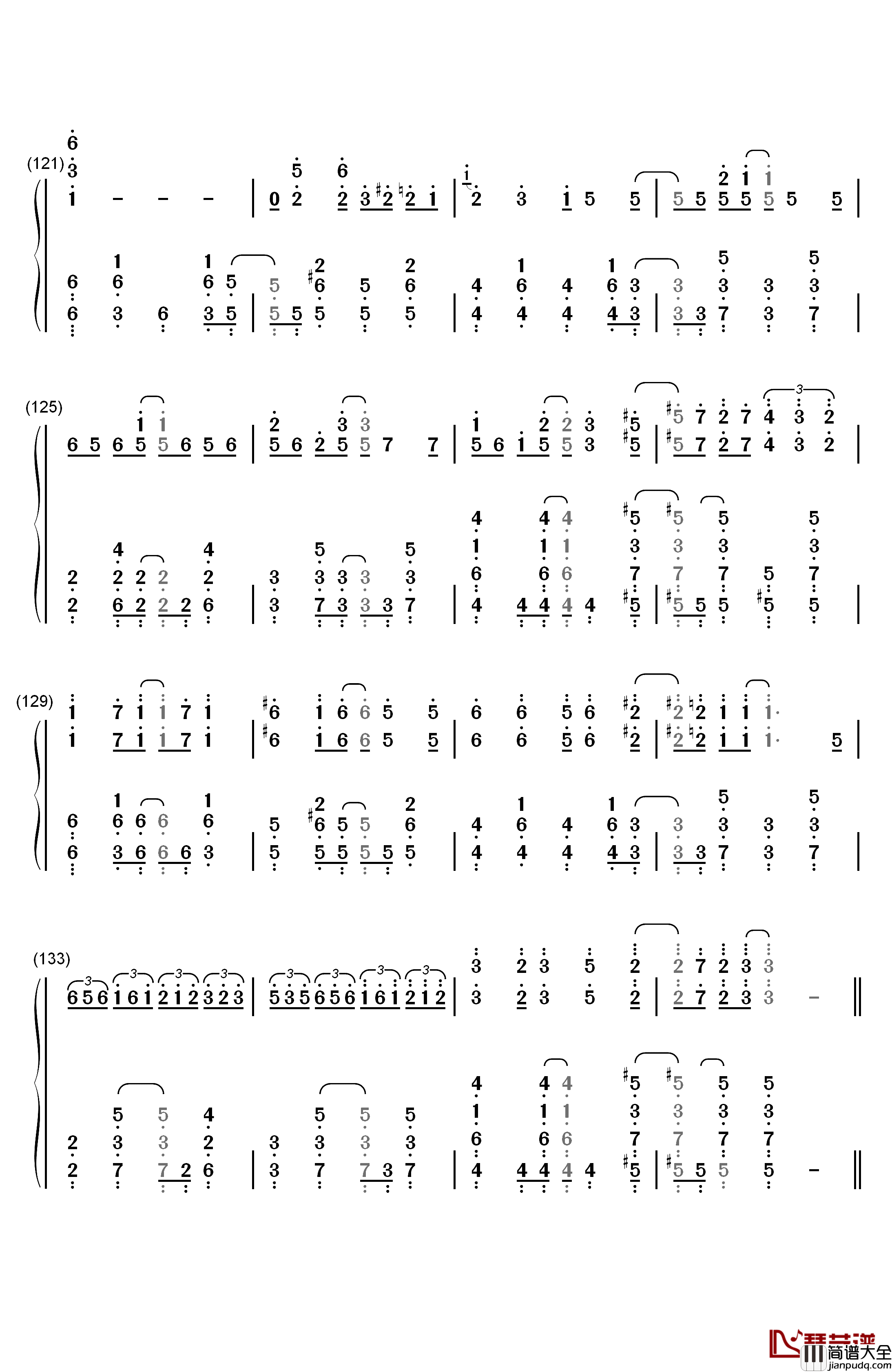カゲロウデイズ钢琴简谱_数字双手_初音ミク