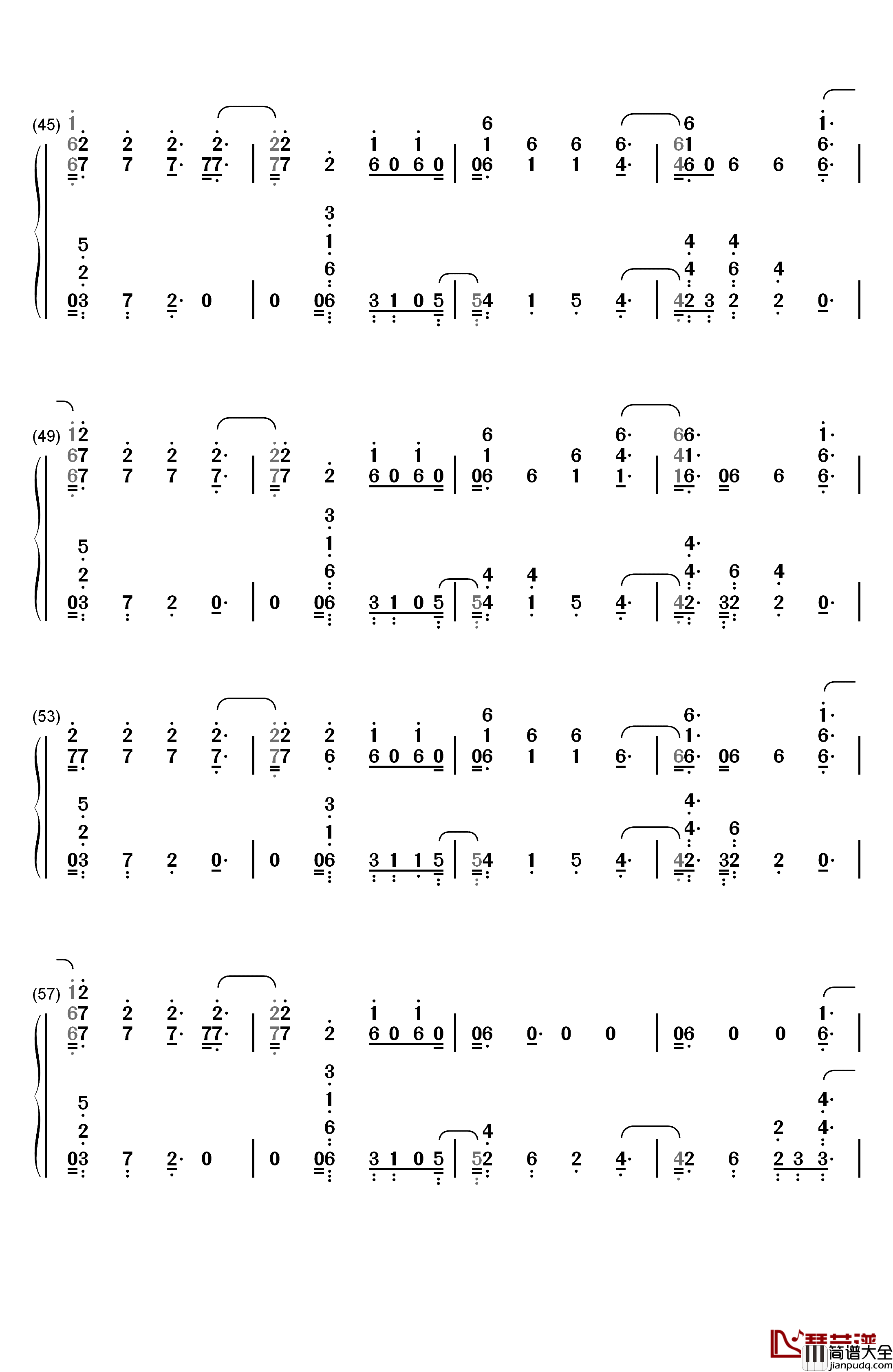 Deliver钢琴简谱_数字双手_Fifth_Harmony