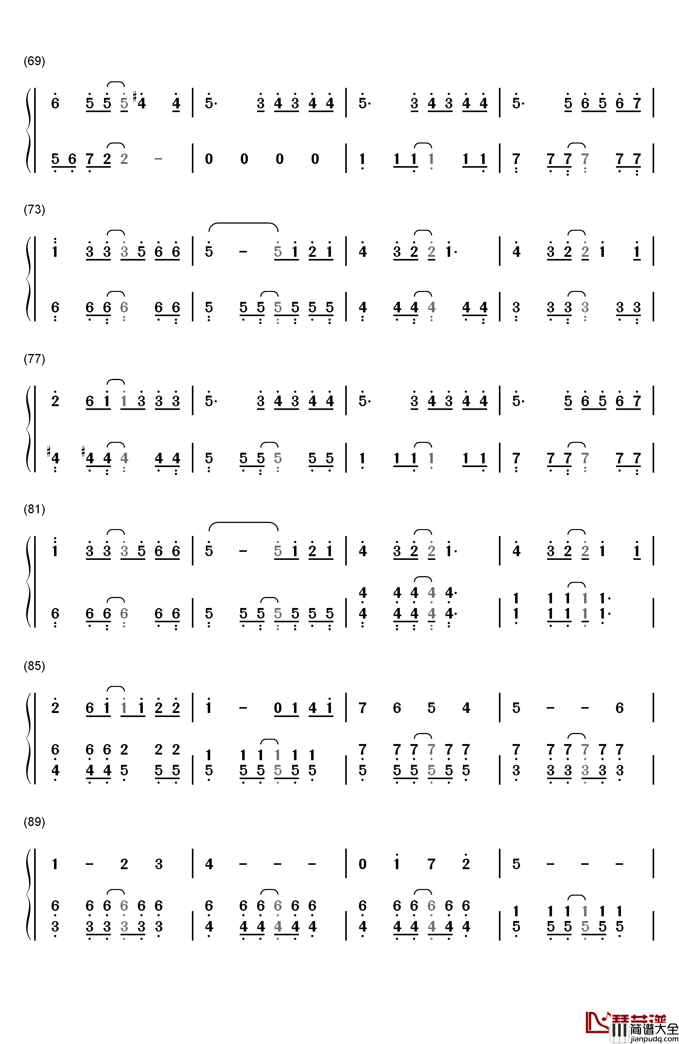 幻化成风(風になる)钢琴简谱_数字双手_辻亚弥乃