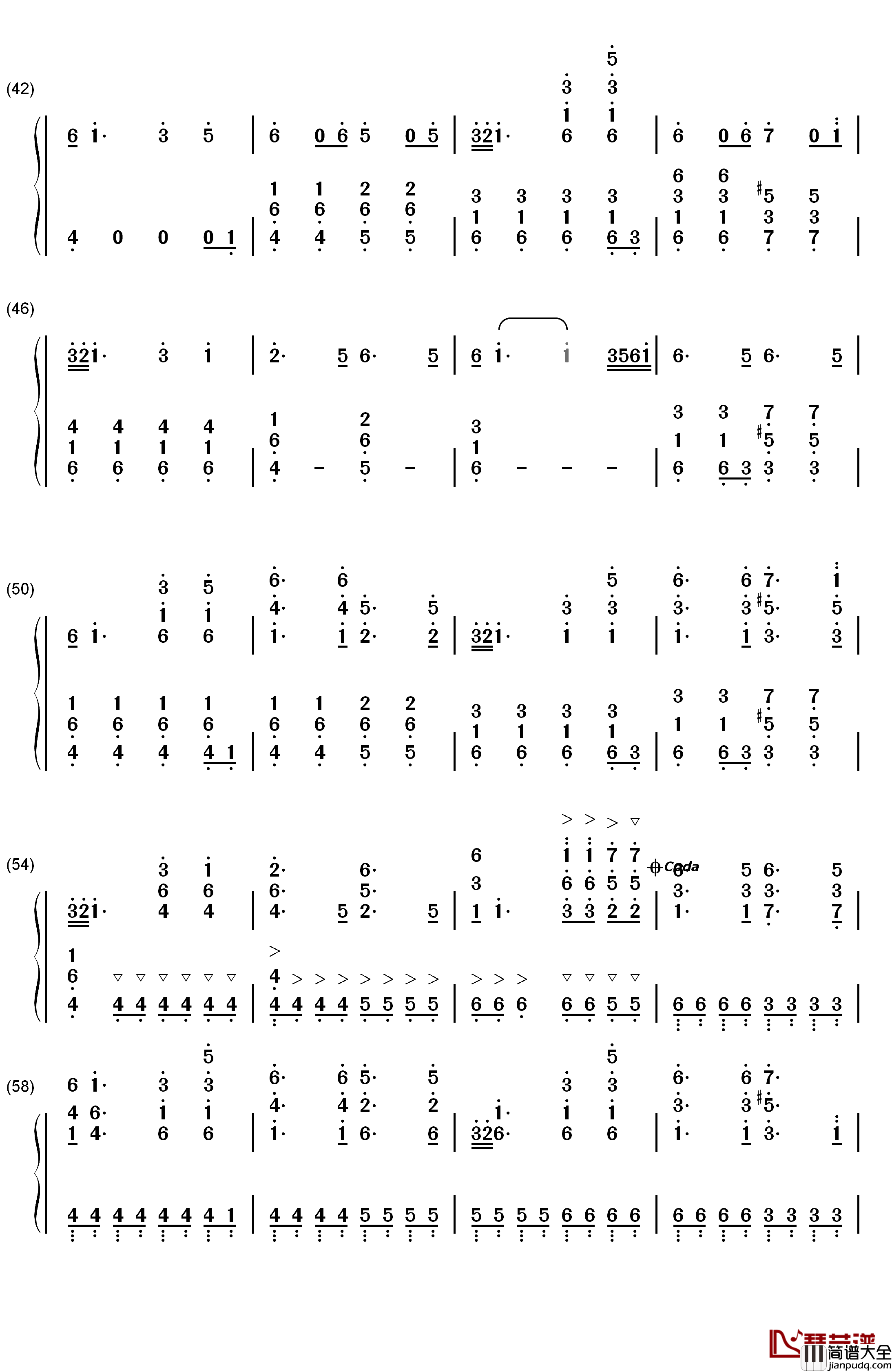Waiting_for_Love钢琴简谱_数字双手_Avicii