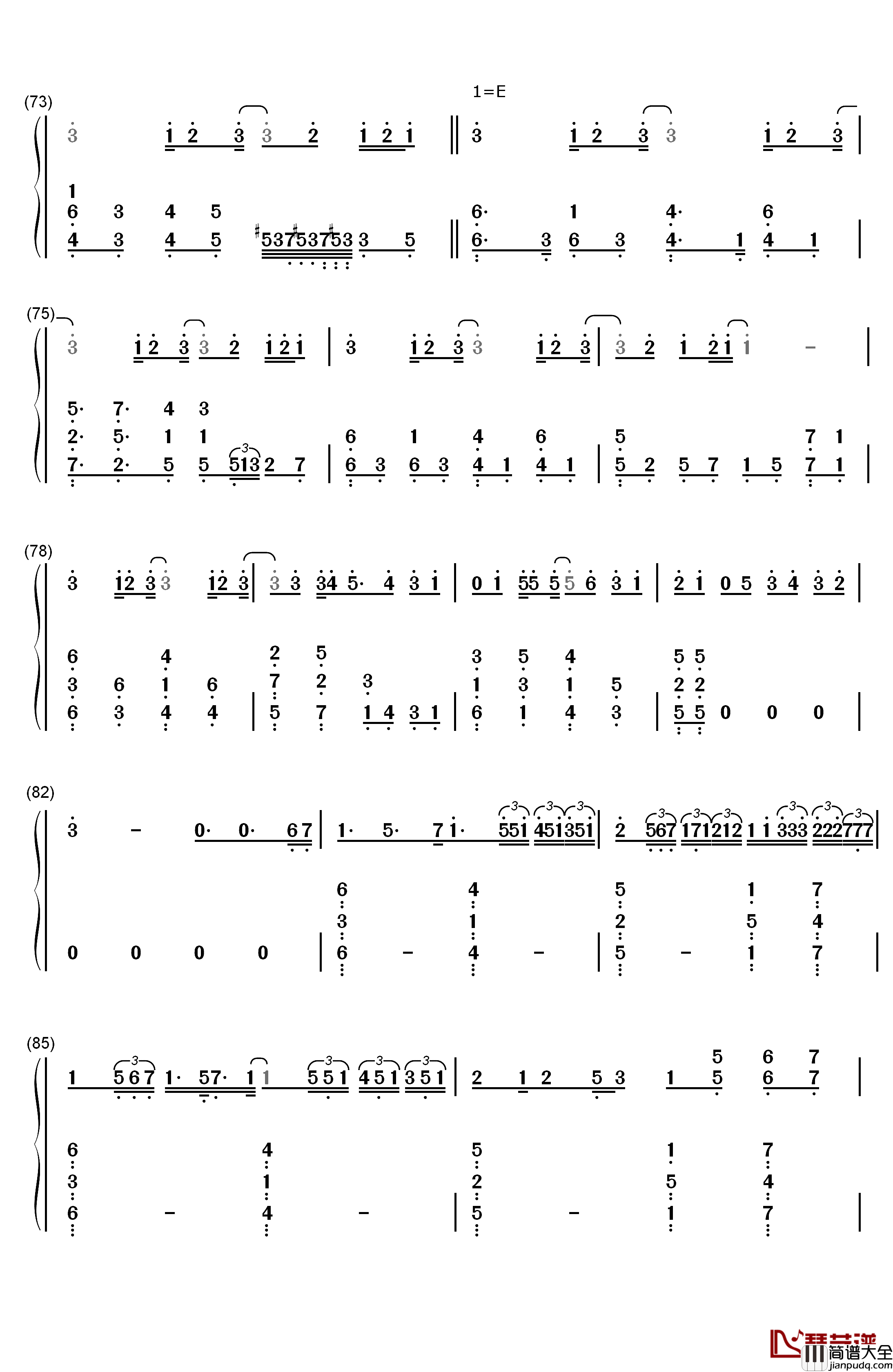 からくりピエロ钢琴简谱_数字双手_初音ミク