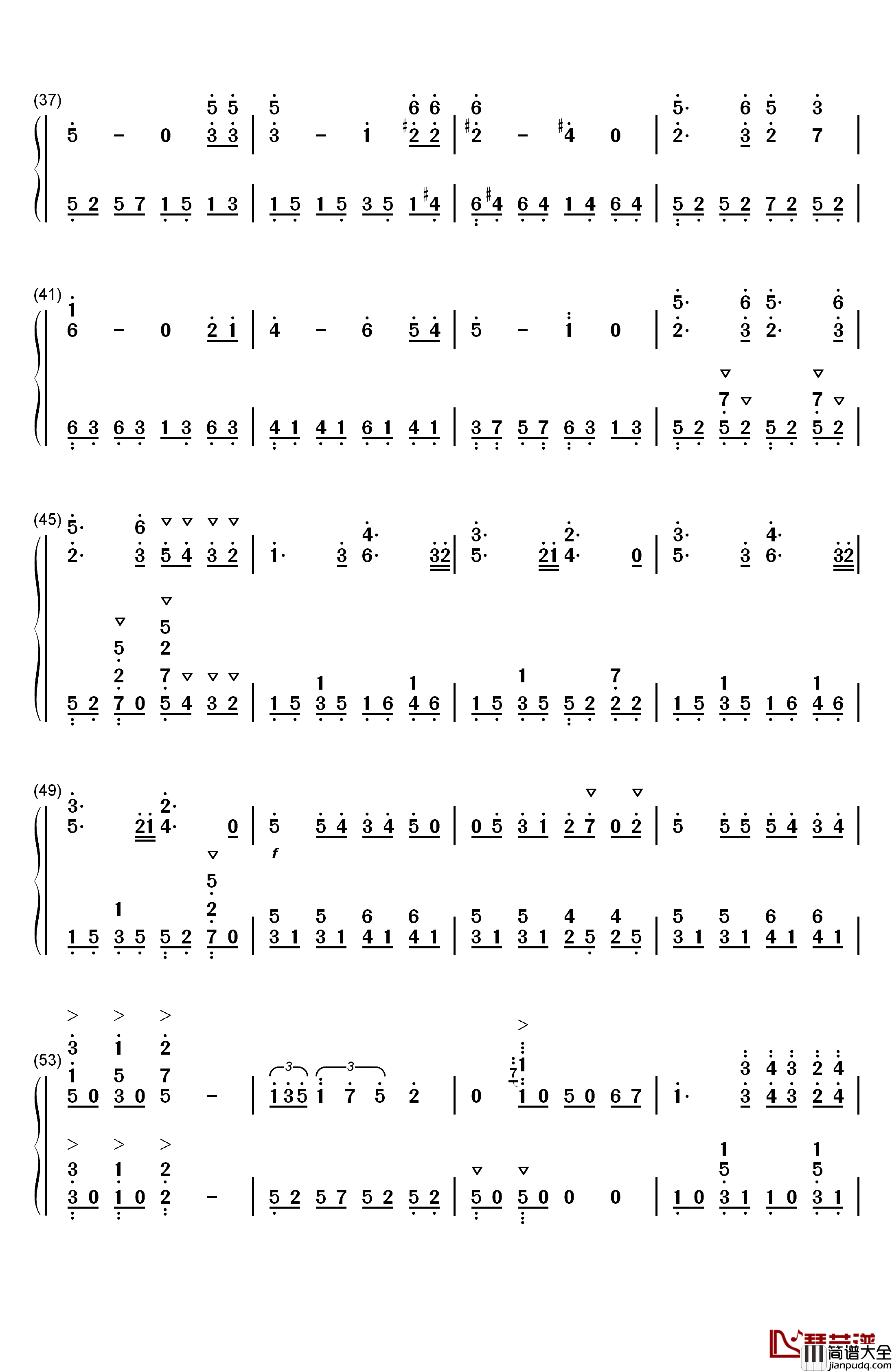 先生あのね钢琴简谱_数字双手_長縄まりあ_井上喜久子