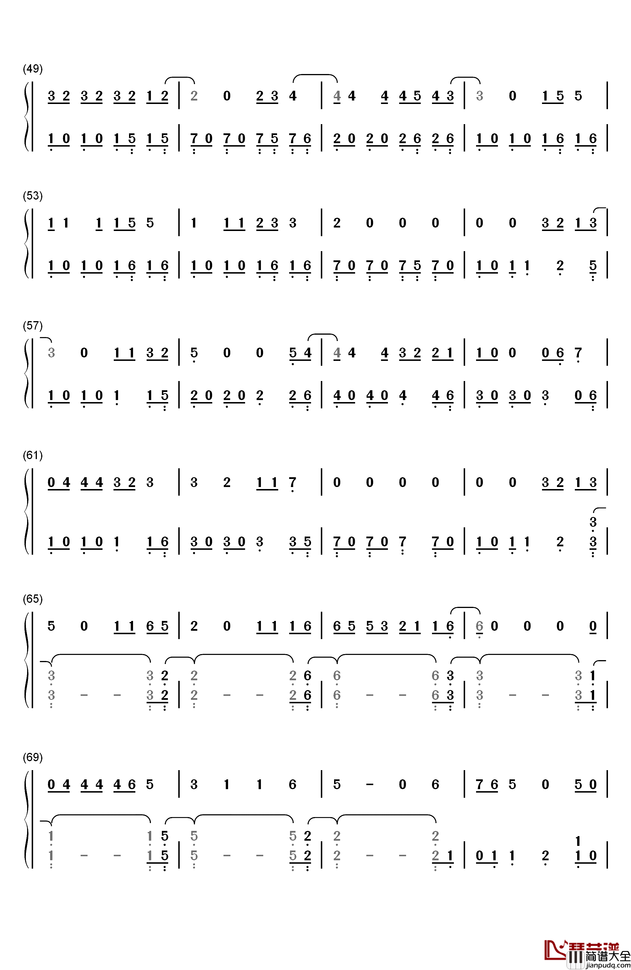 Let's_Not_Fall_in_Love钢琴简谱_数字双手_Big_Bang