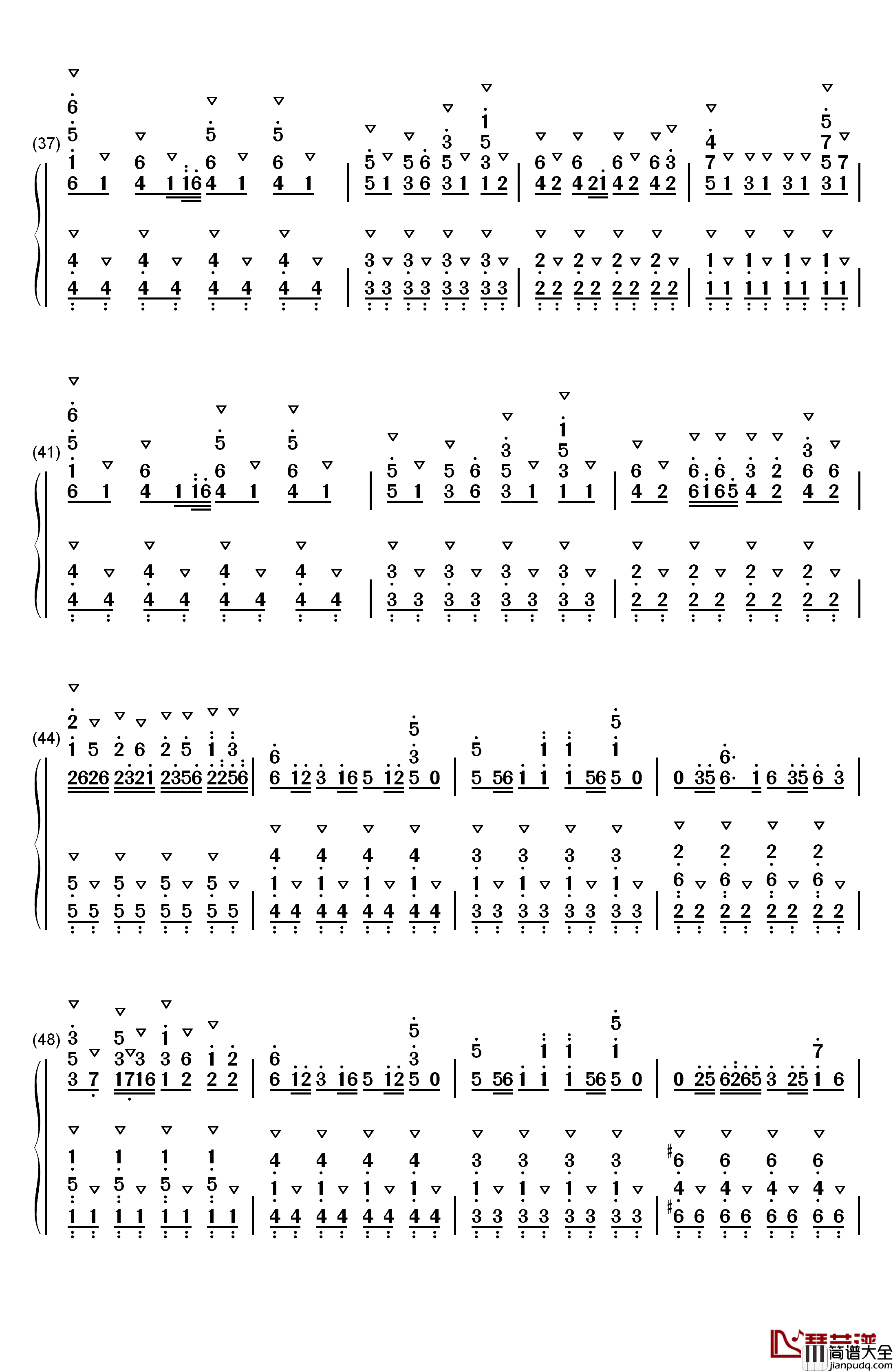 彩蝶舞夏钢琴简谱_数字双手_何真真