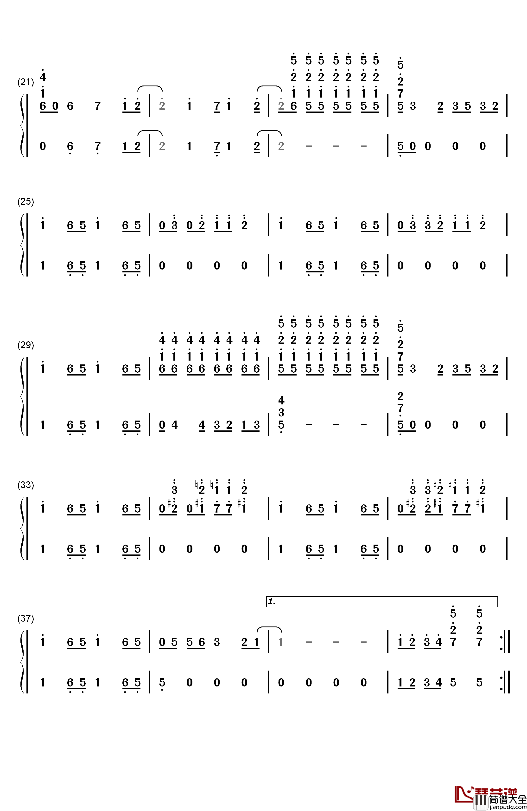 大家来跳舞钢琴简谱_数字双手_B.B.QUEENS
