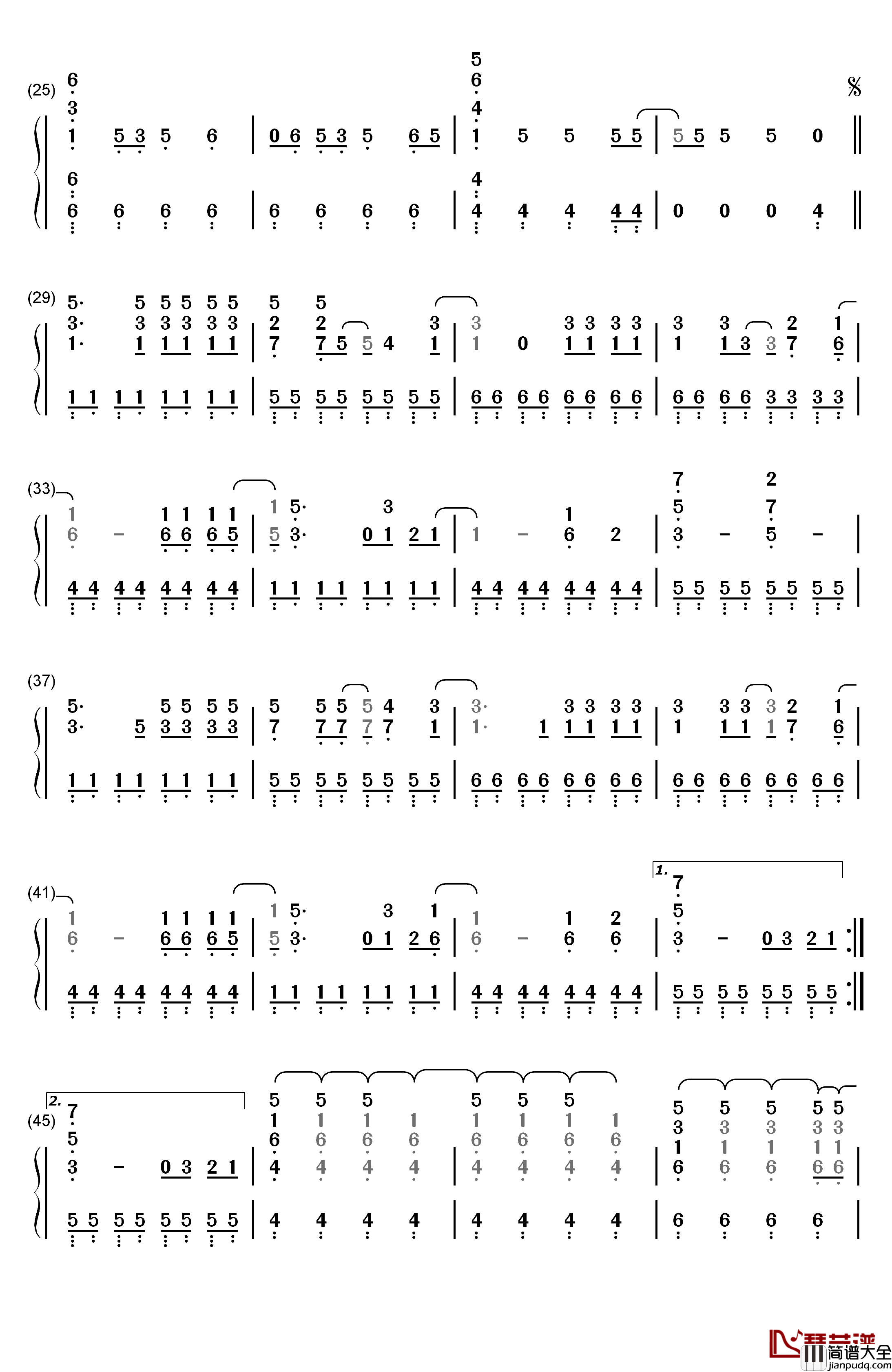 Kiss_N__Tell钢琴简谱_数字双手_Kesha