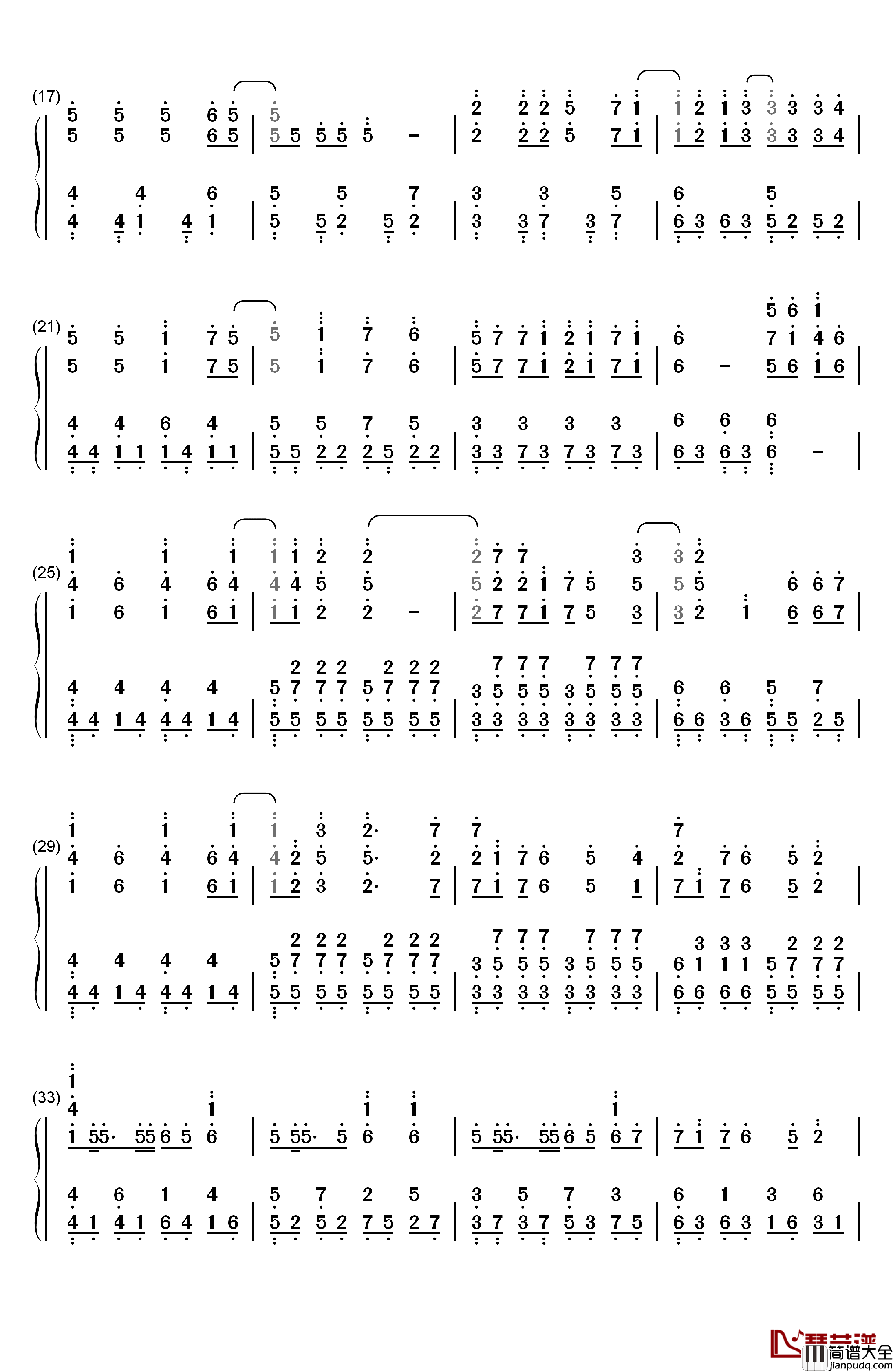Masayume_Chasing钢琴简谱_数字双手_BoA__宝儿