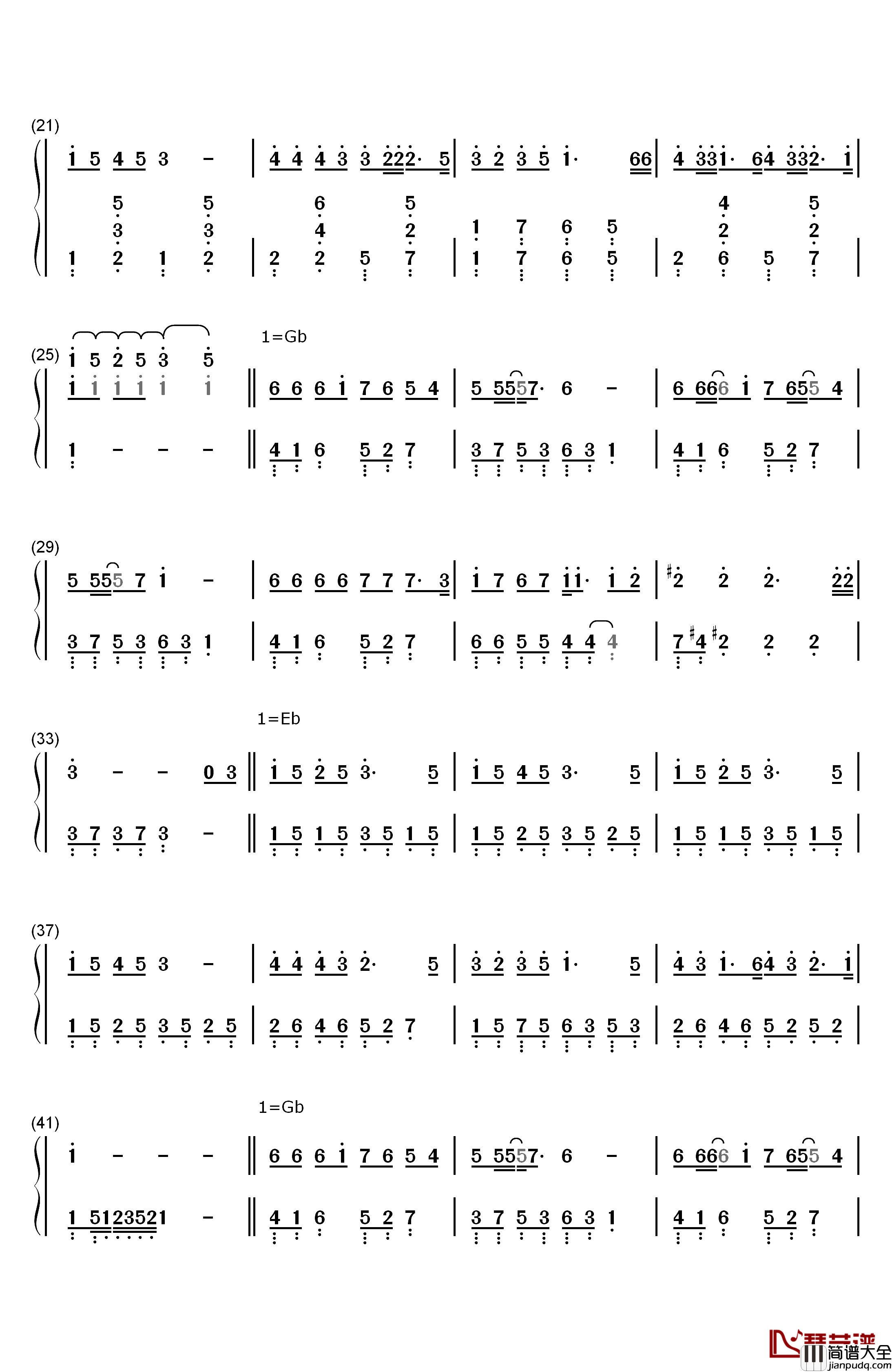 When_Christmas_Comes_To_Town钢琴简谱_数字双手_Matthew_Hall__Meagan_Moore