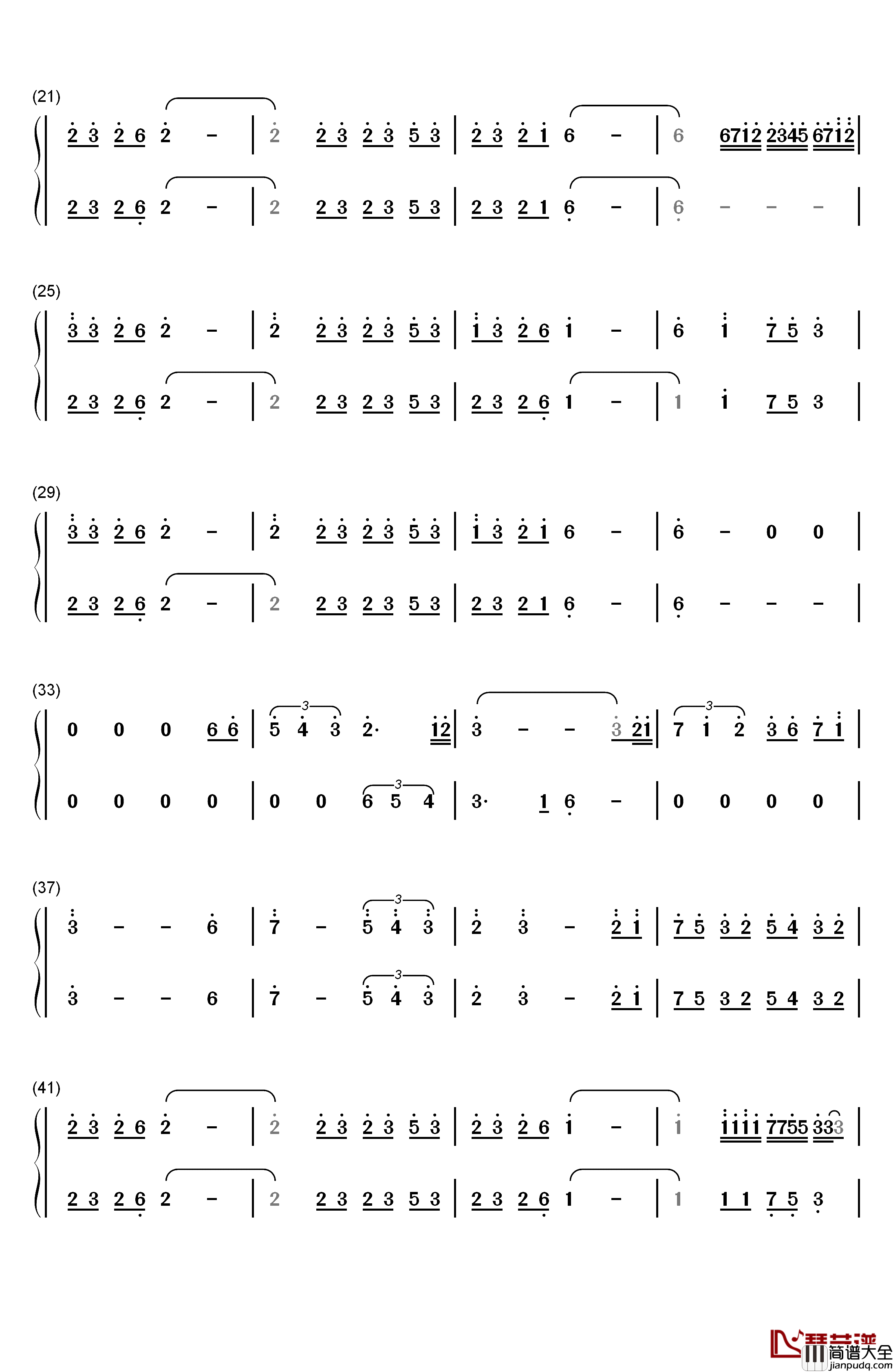 Merry_Christmas_Mr_Lawrence钢琴简谱_数字双手_坂本龙一