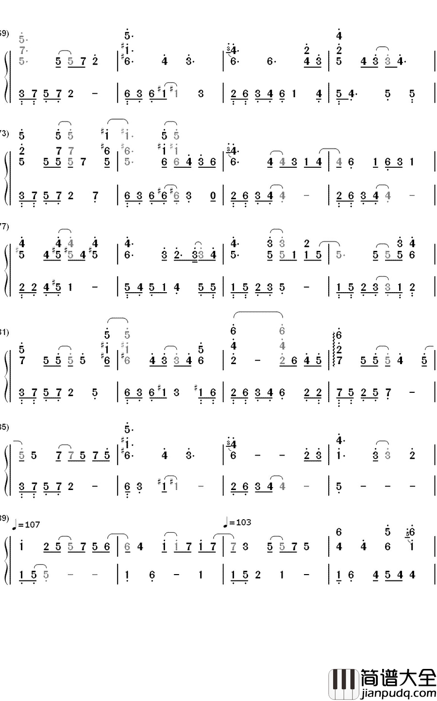 Dreams钢琴简谱_数字双手_李闰珉