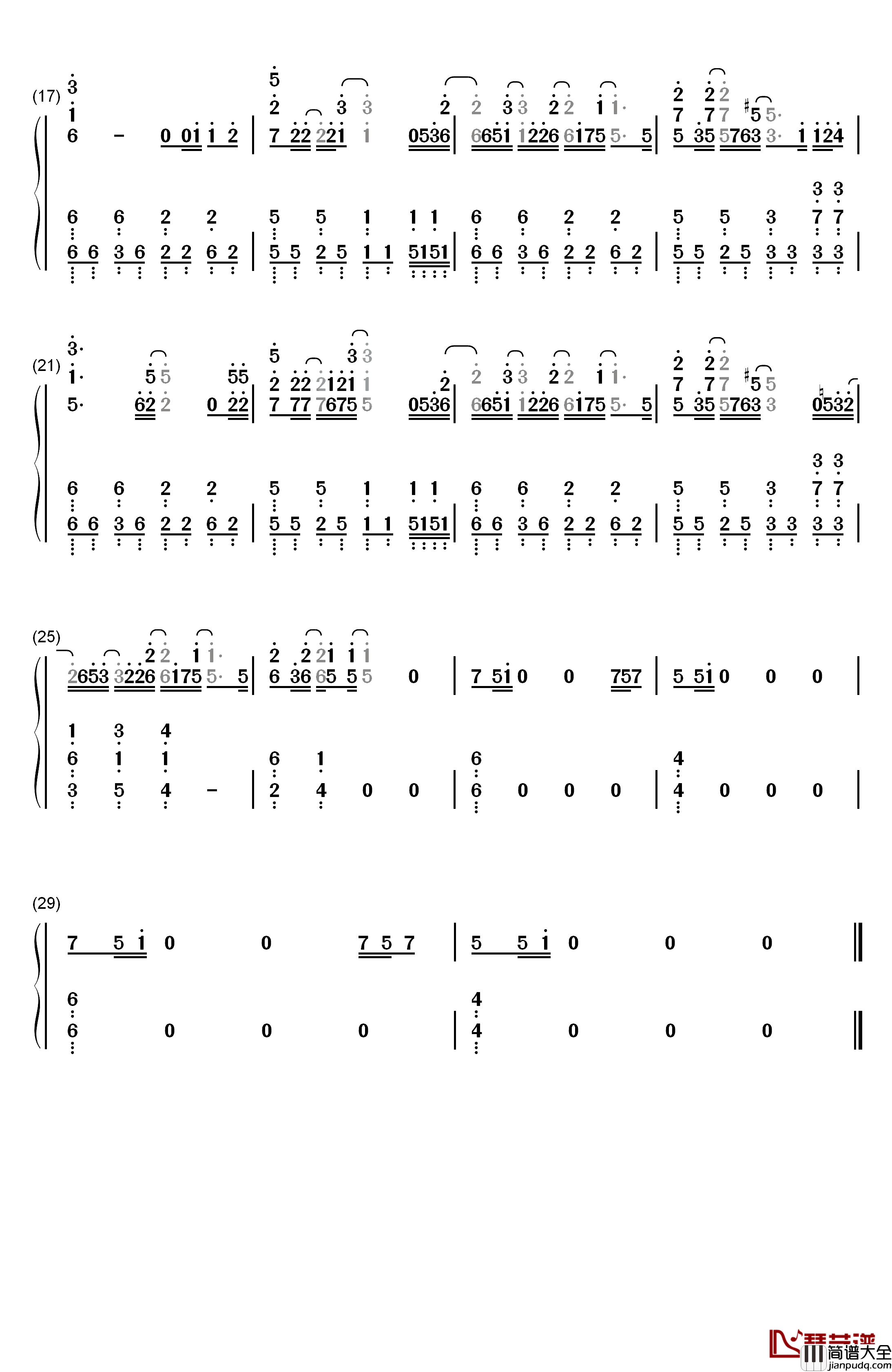 Pray钢琴简谱_数字双手_千菅春香