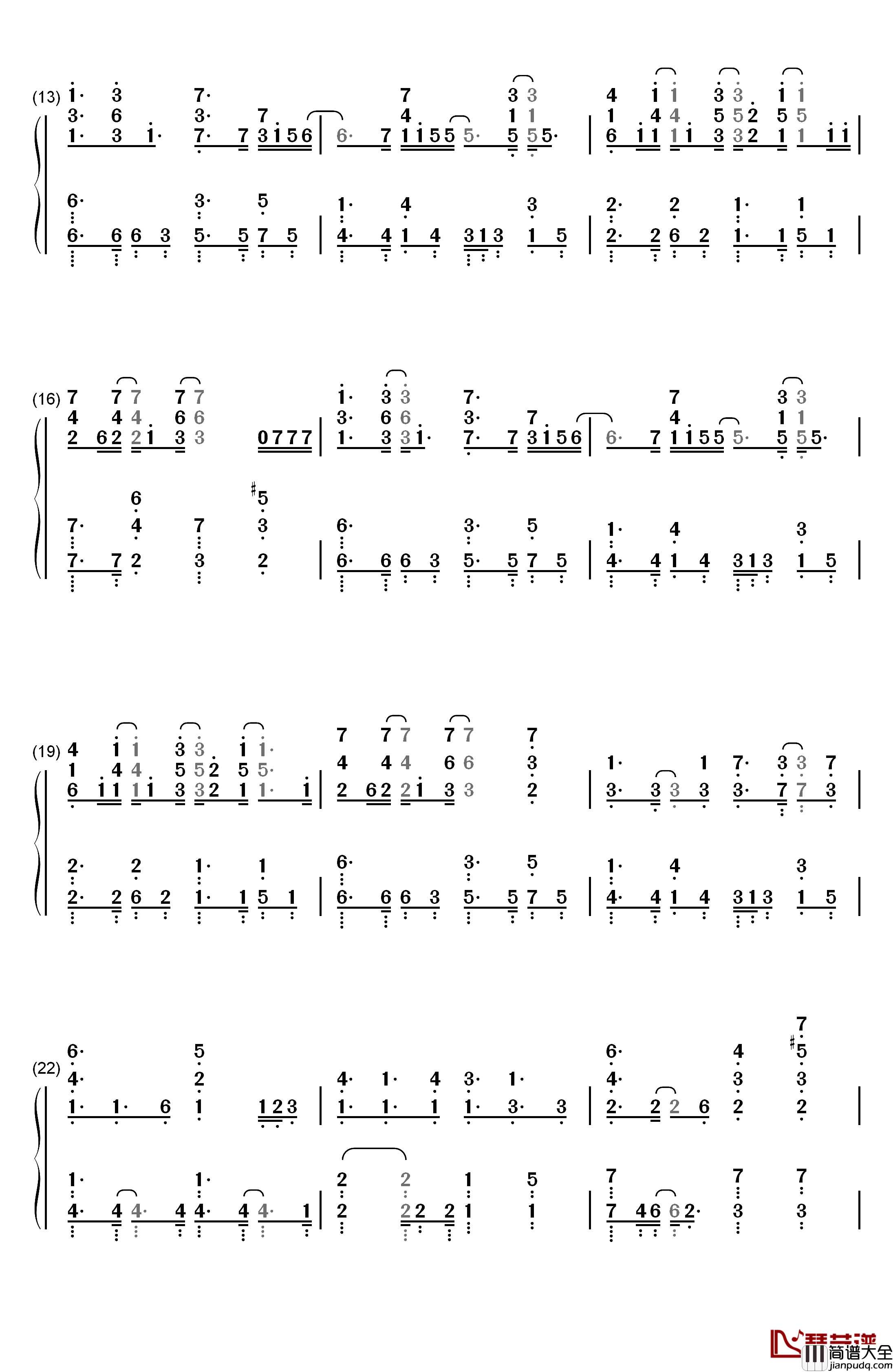 幻听钢琴简谱_数字双手_张在寅