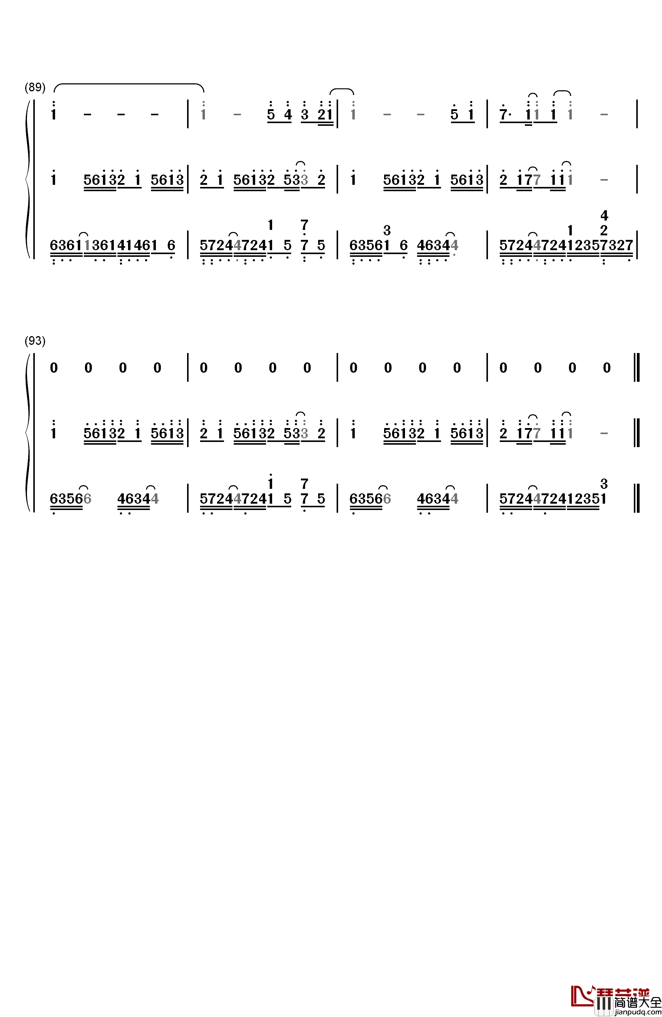 一半一半钢琴简谱_数字双手_洛天依