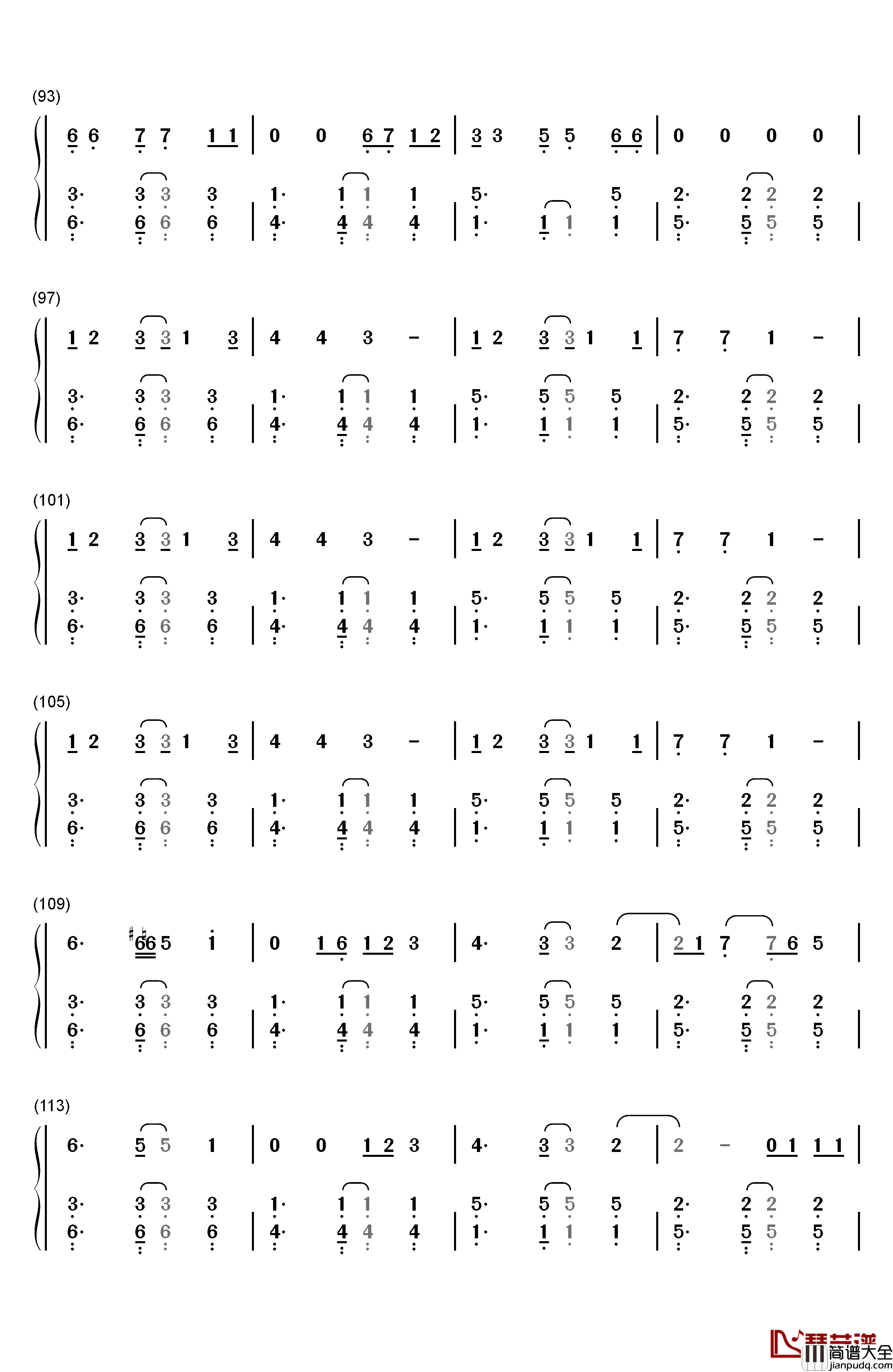 Without_You钢琴简谱_数字双手_Avicii_Sandro_Cavazza