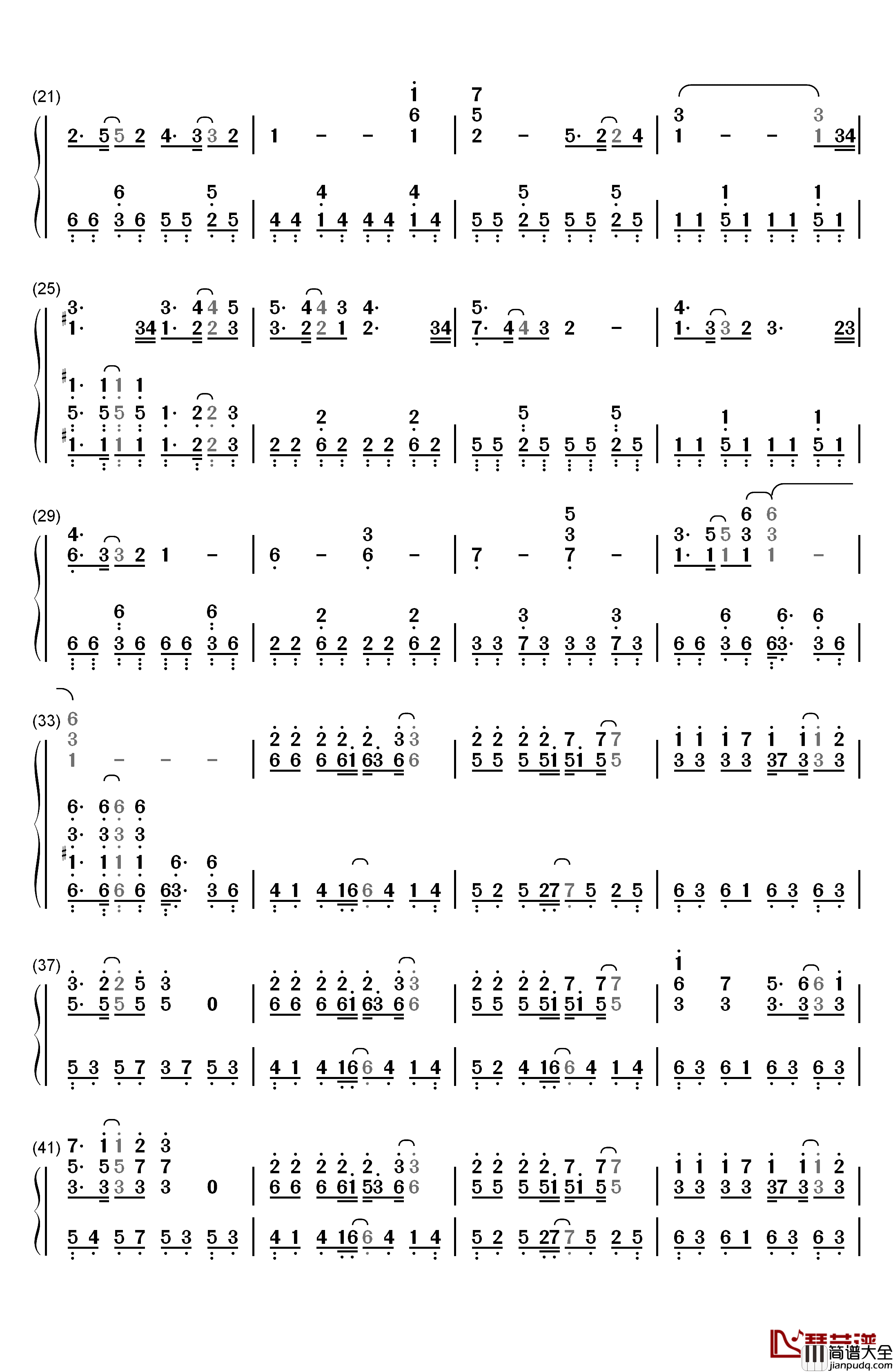 Late_in_Autumn钢琴简谱_数字双手_fripSide