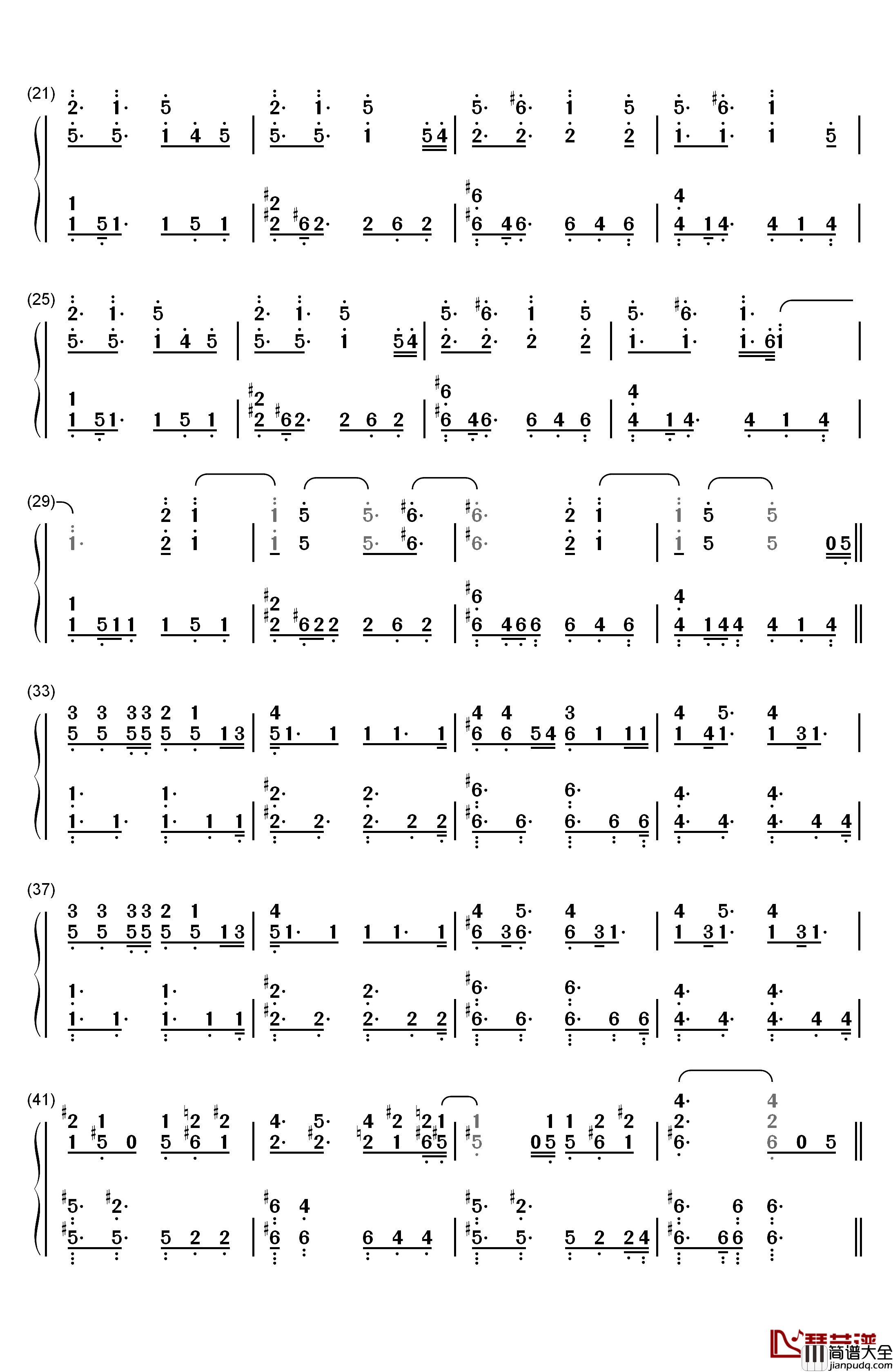 Let_Me_Go钢琴简谱_数字双手_Avril_Lavigne