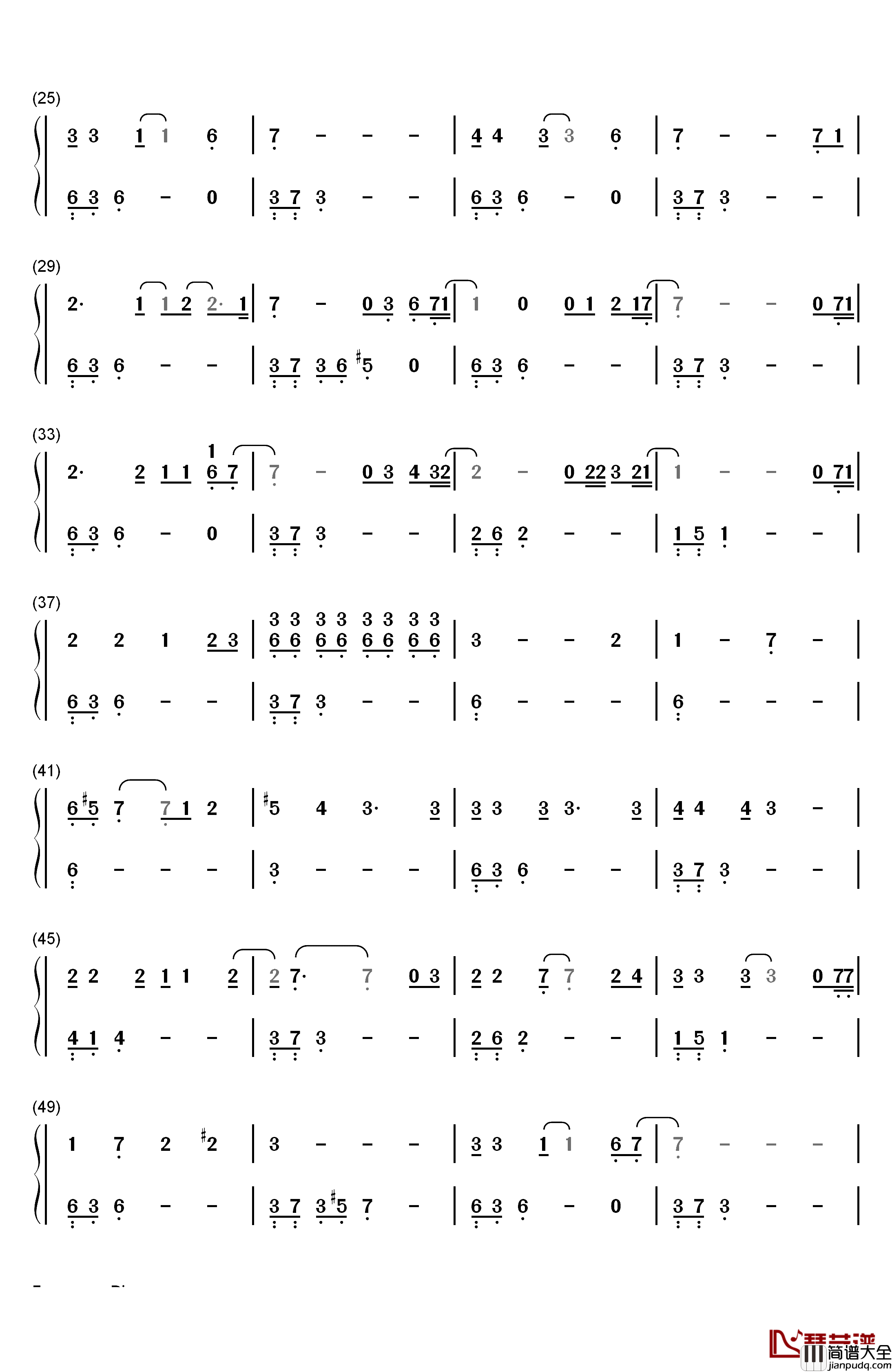 Take_Me_To_Shanghai钢琴简谱_数字双手_John_Hughes_Íse_Downes