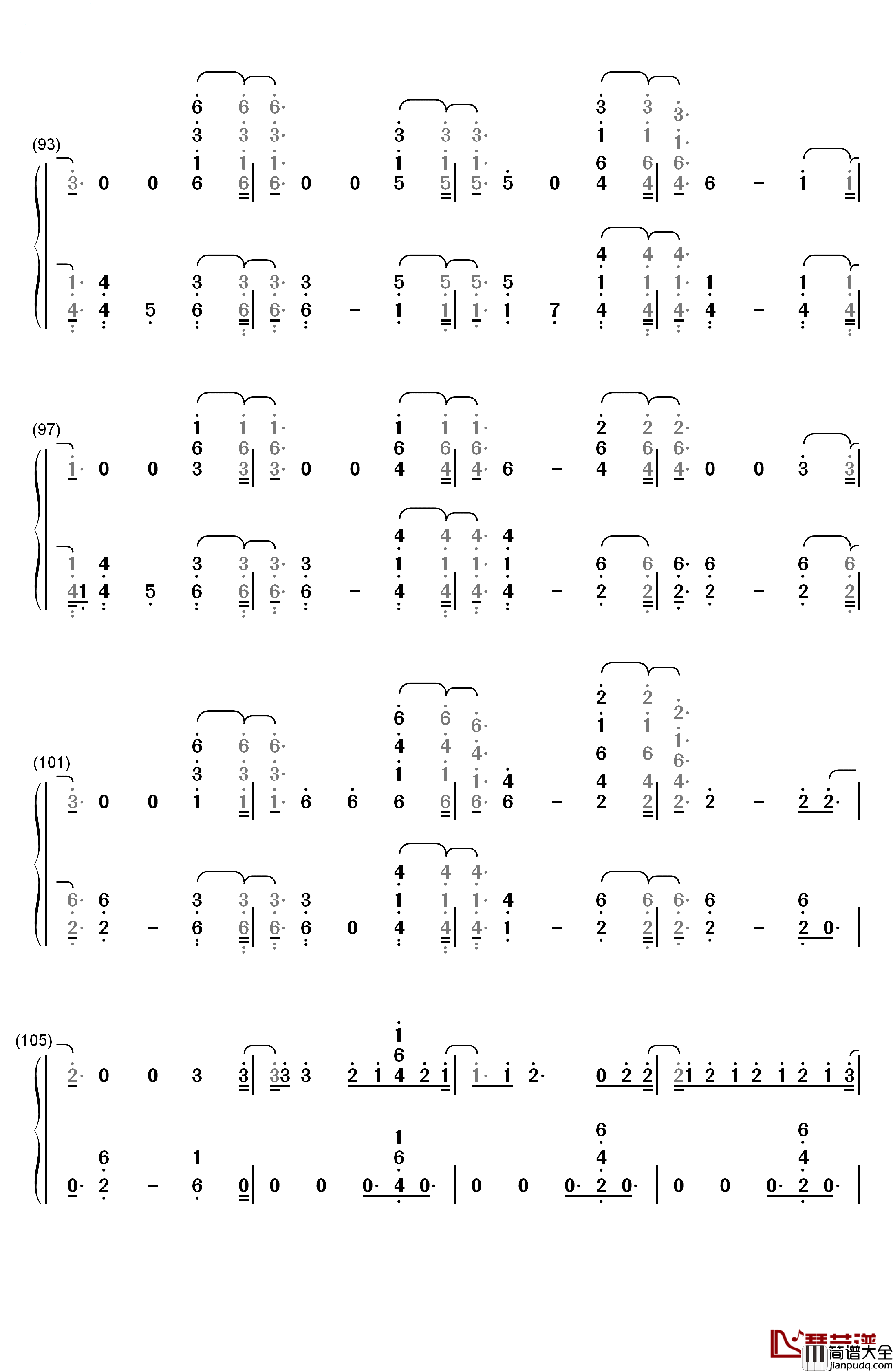 Welcome_to_My_Life钢琴简谱_数字双手_Chris_Brown