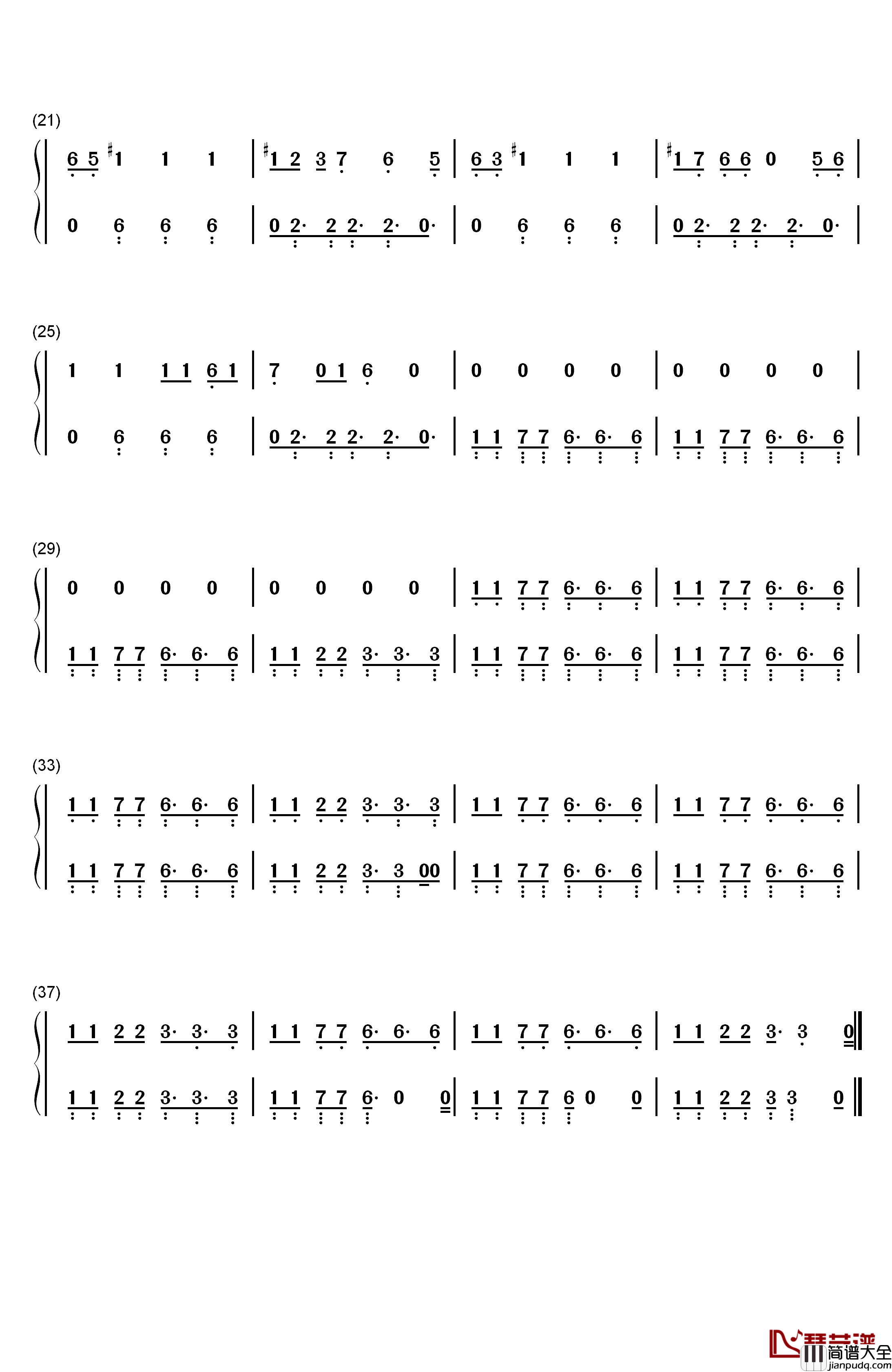 Me_Too钢琴简谱_数字双手_Meghan_Trainor