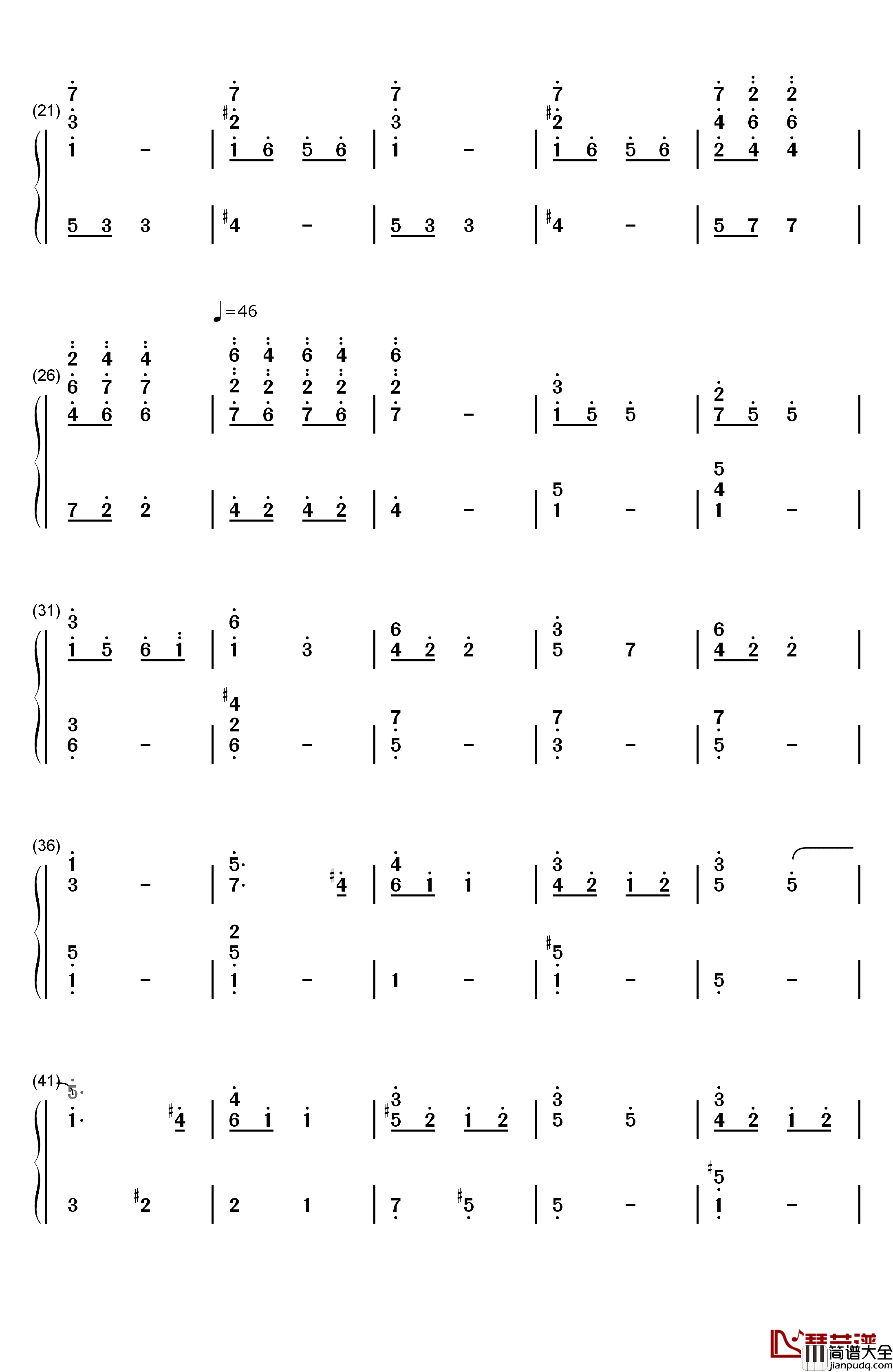 致野玫瑰钢琴简谱_数字双手_Edward_MacDowell
