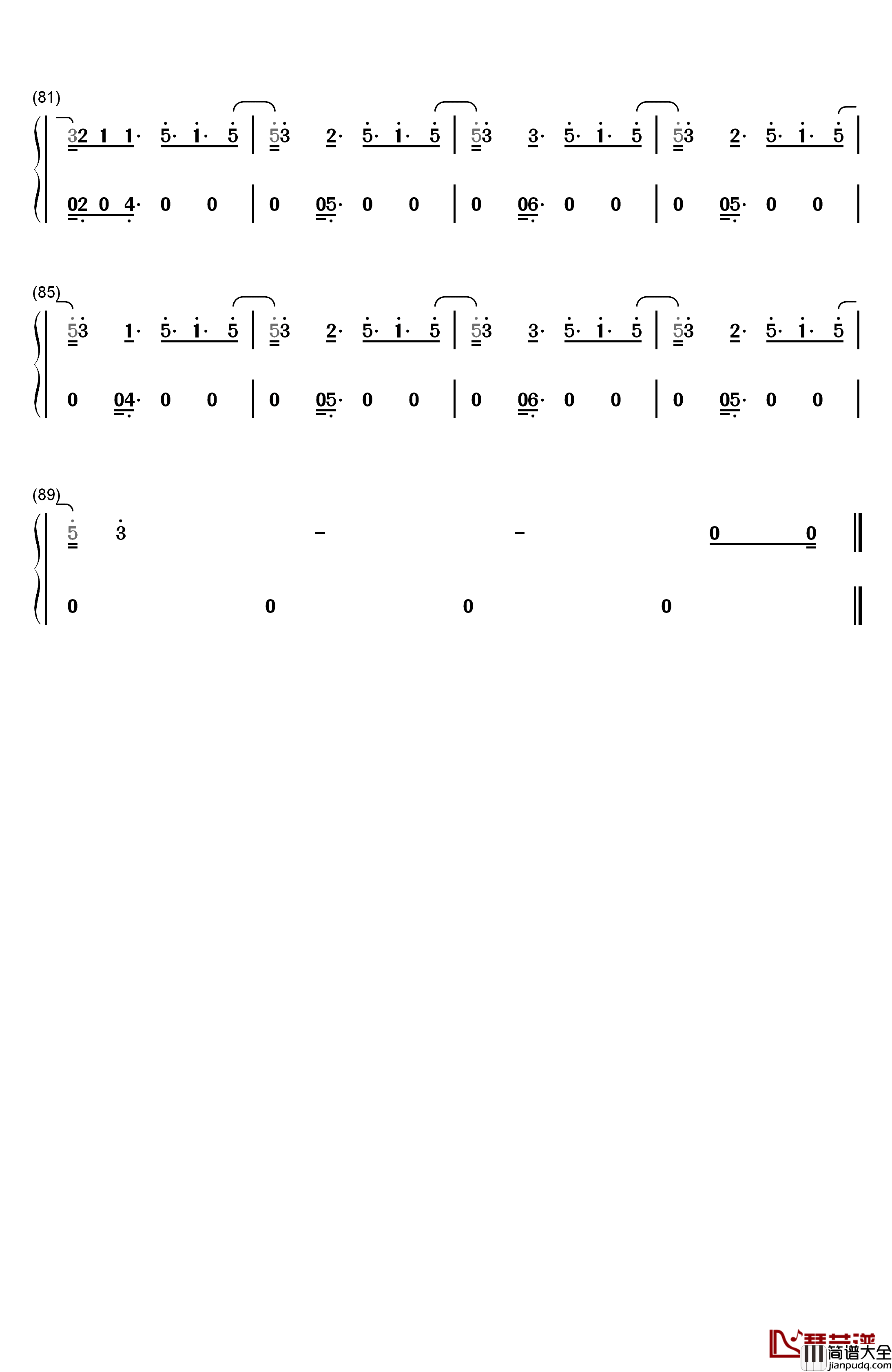 Euphoria钢琴简谱_数字双手_防弹少年团