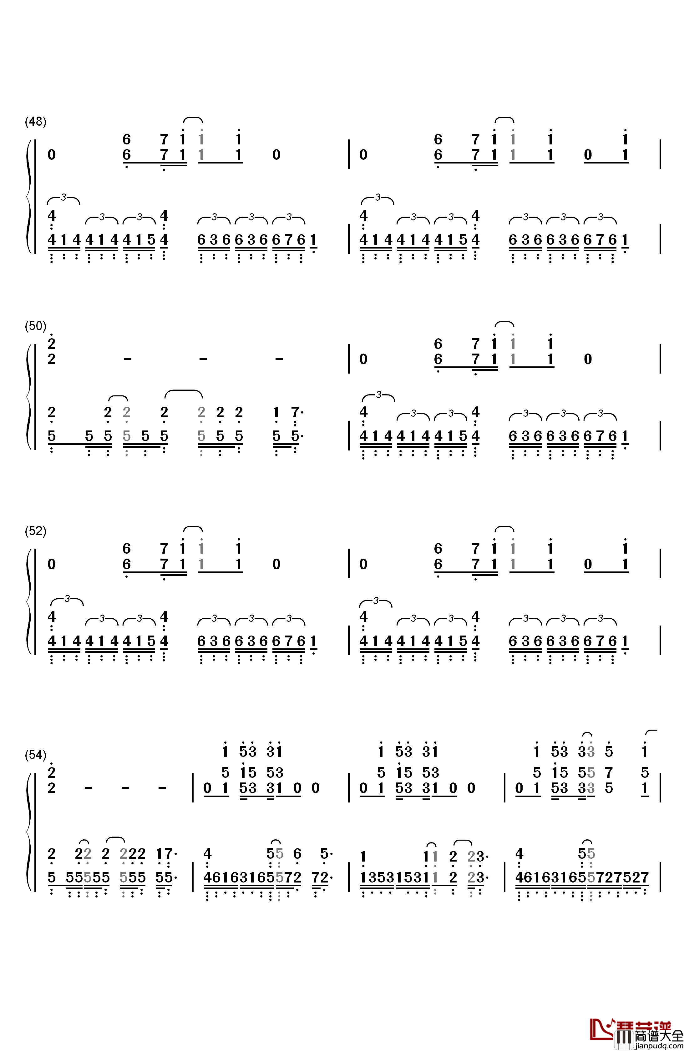 You're_Beautiful钢琴简谱_数字双手_James_Blunt