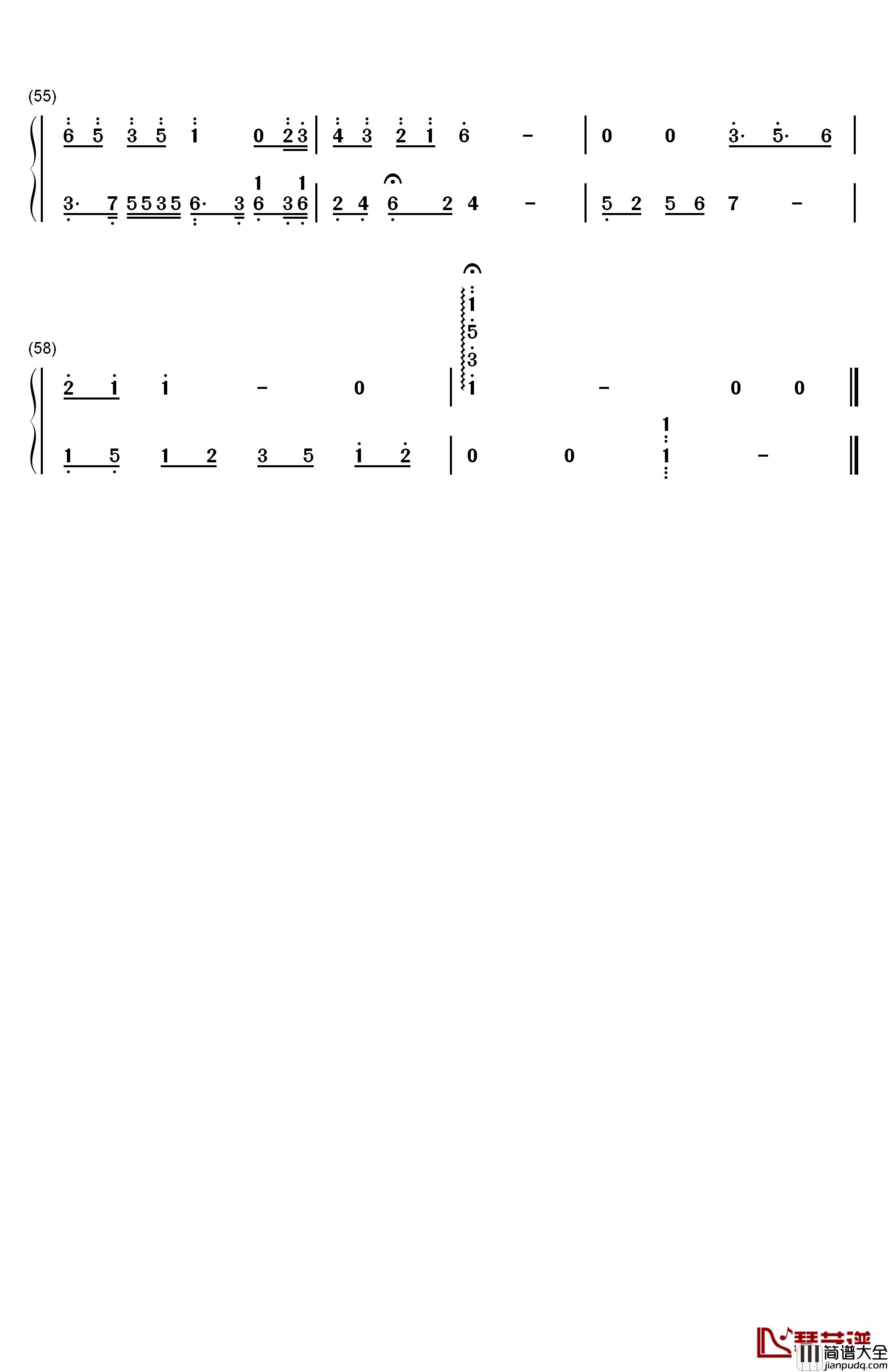 以人民的名义钢琴简谱_数字双手_韩磊_江映蓉